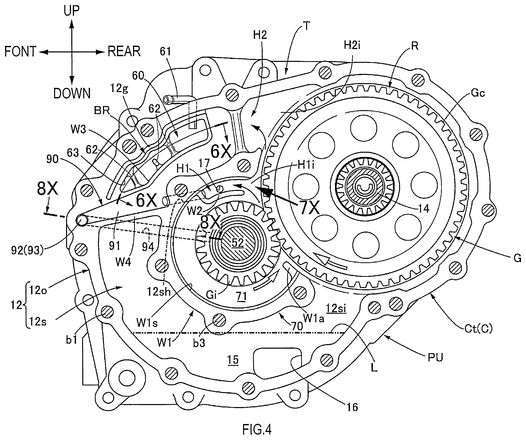 Patent US12422036 Figure 4 – Breather structure in power unit