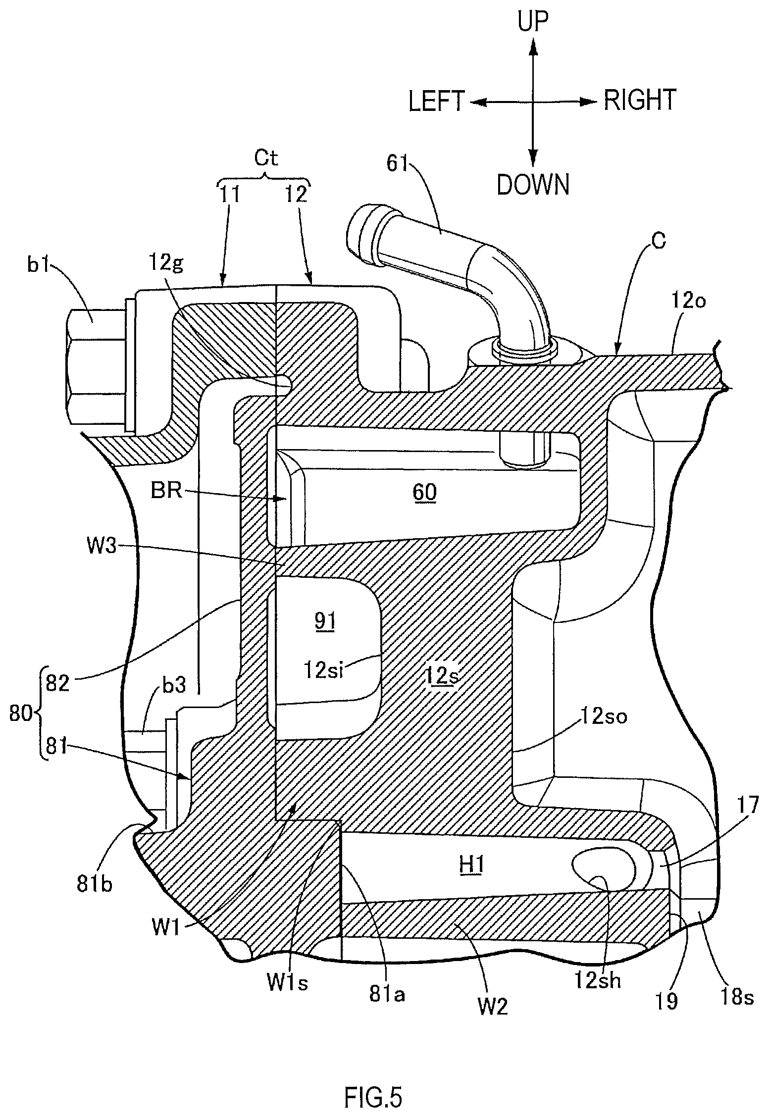 Patent US12422036 Figure 5 – Breather structure in power unit