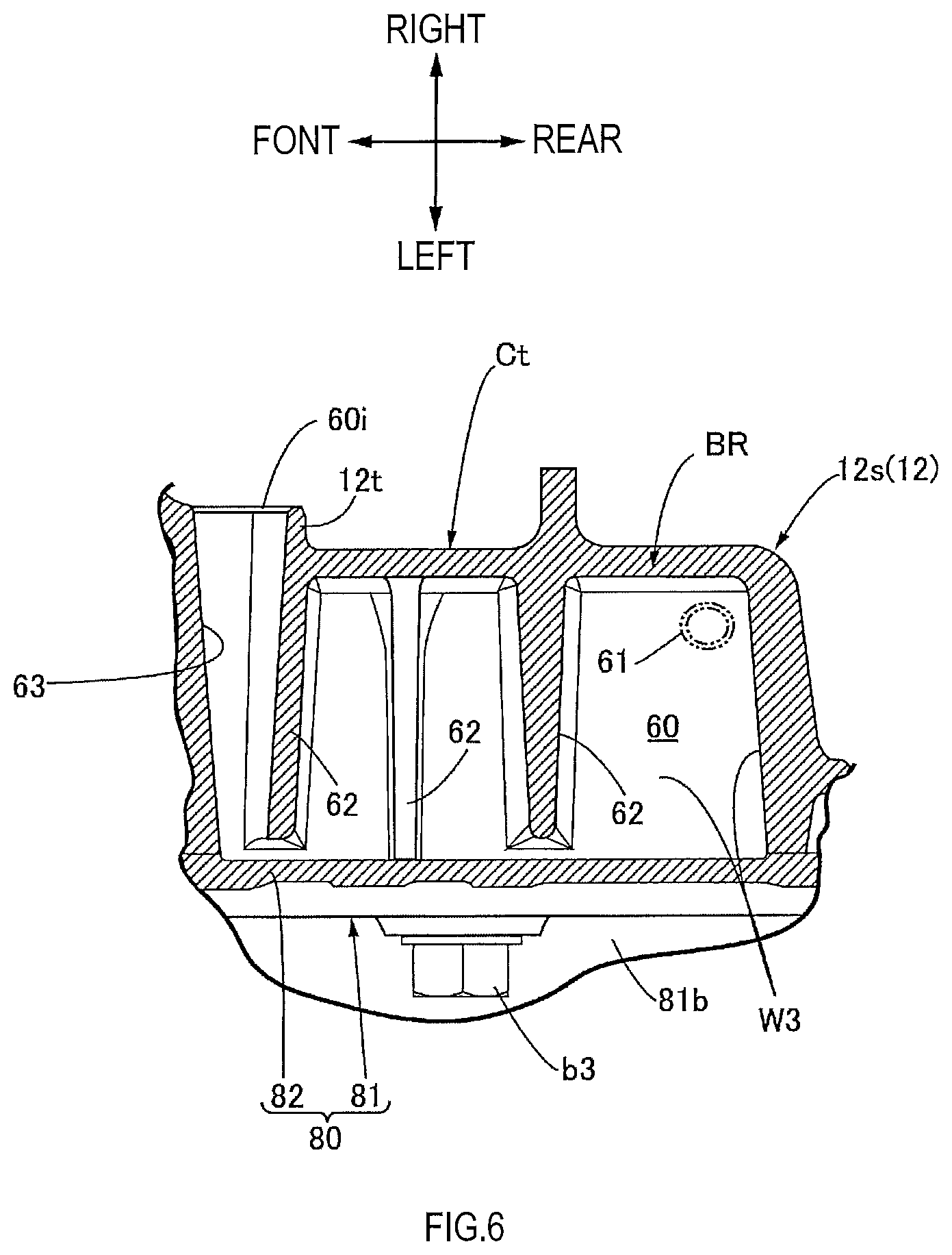 Patent US12422036 Figure 6 – Breather structure in power unit
