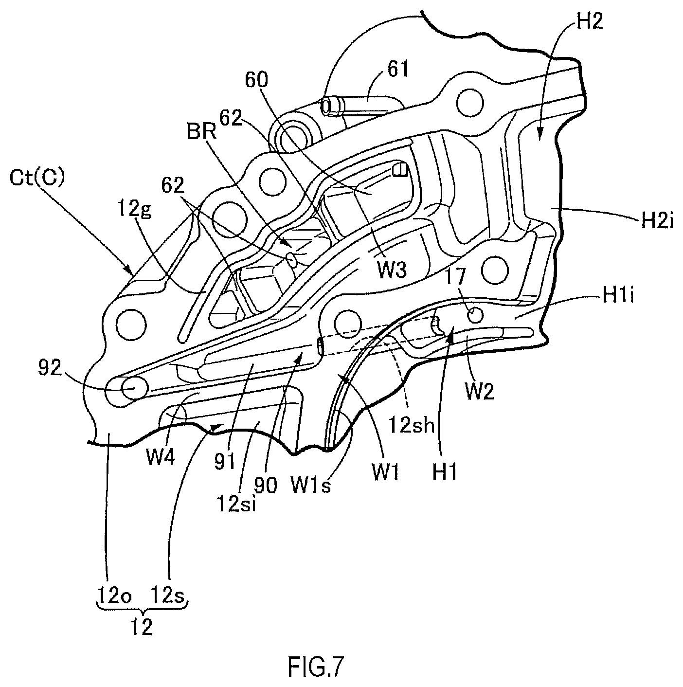 Patent US12422036 Figure 7 – Breather structure in power unit
