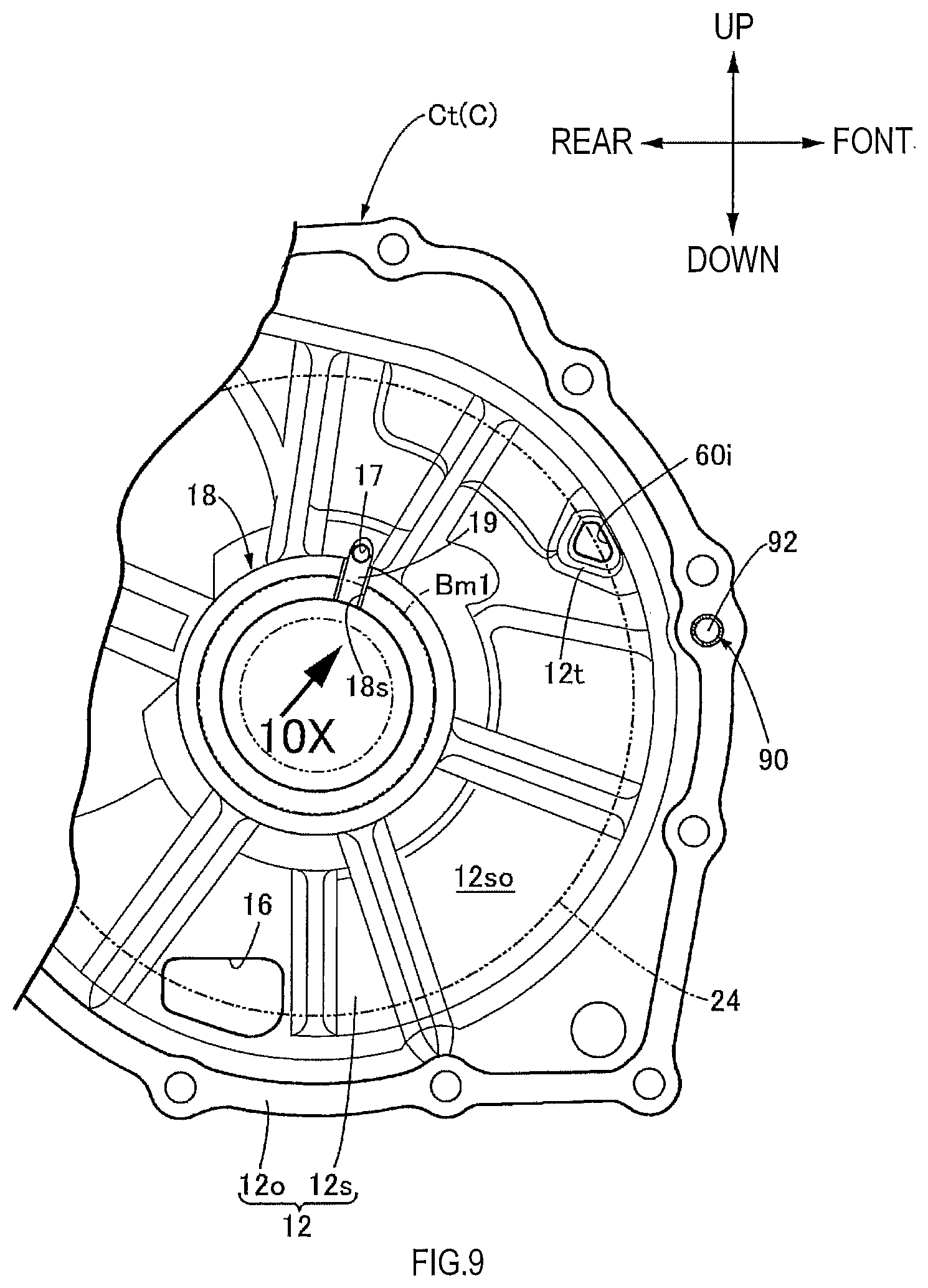 Patent US12422036 Figure 9 – Breather structure in power unit