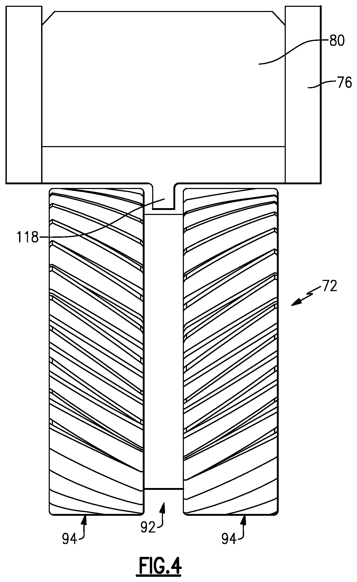 Patent US12422038 Figure 4 – Geared architecture gas turbine engine with planetary gear oil scavenge