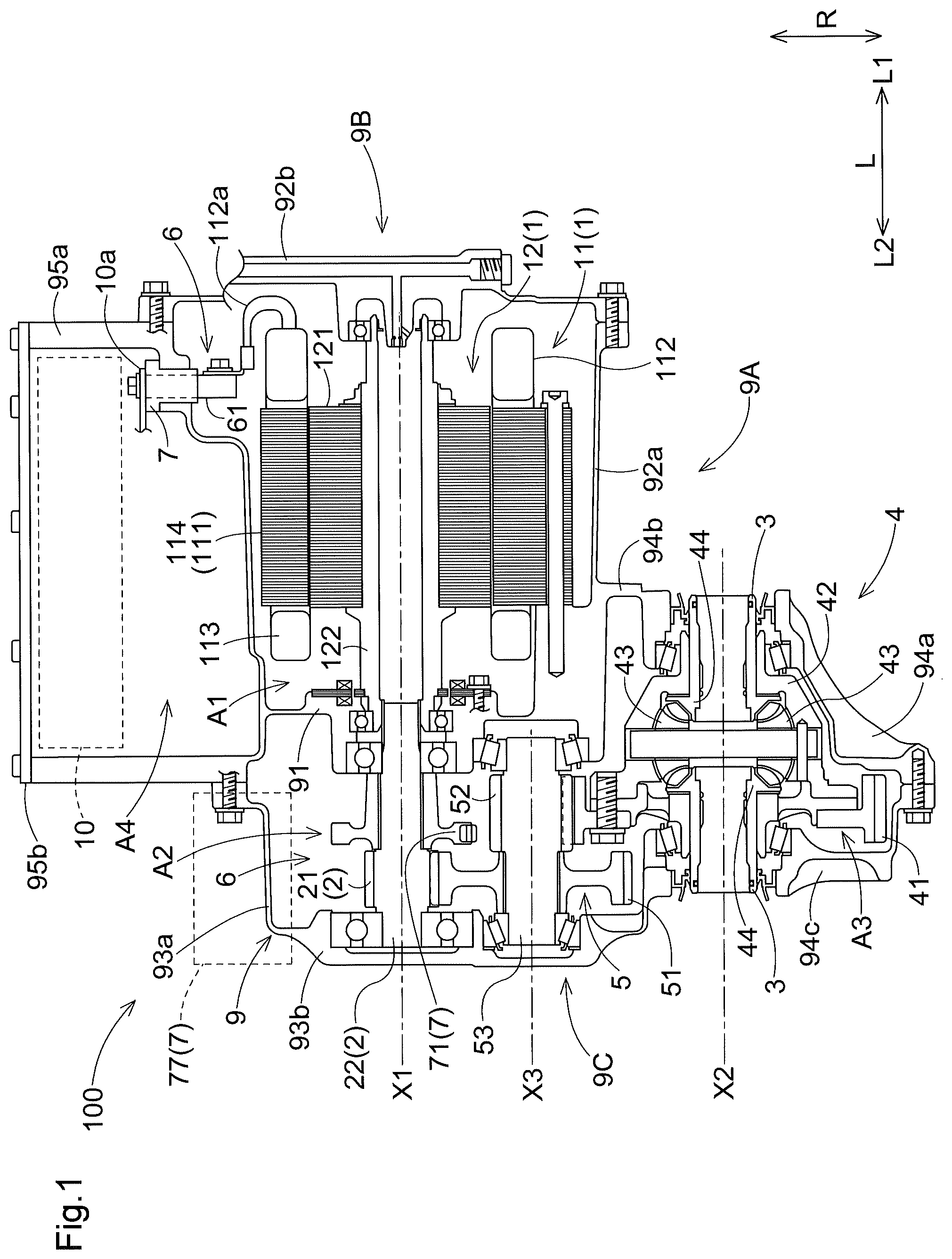 Patent US12422039 — Vehicle drive device — Figure 1