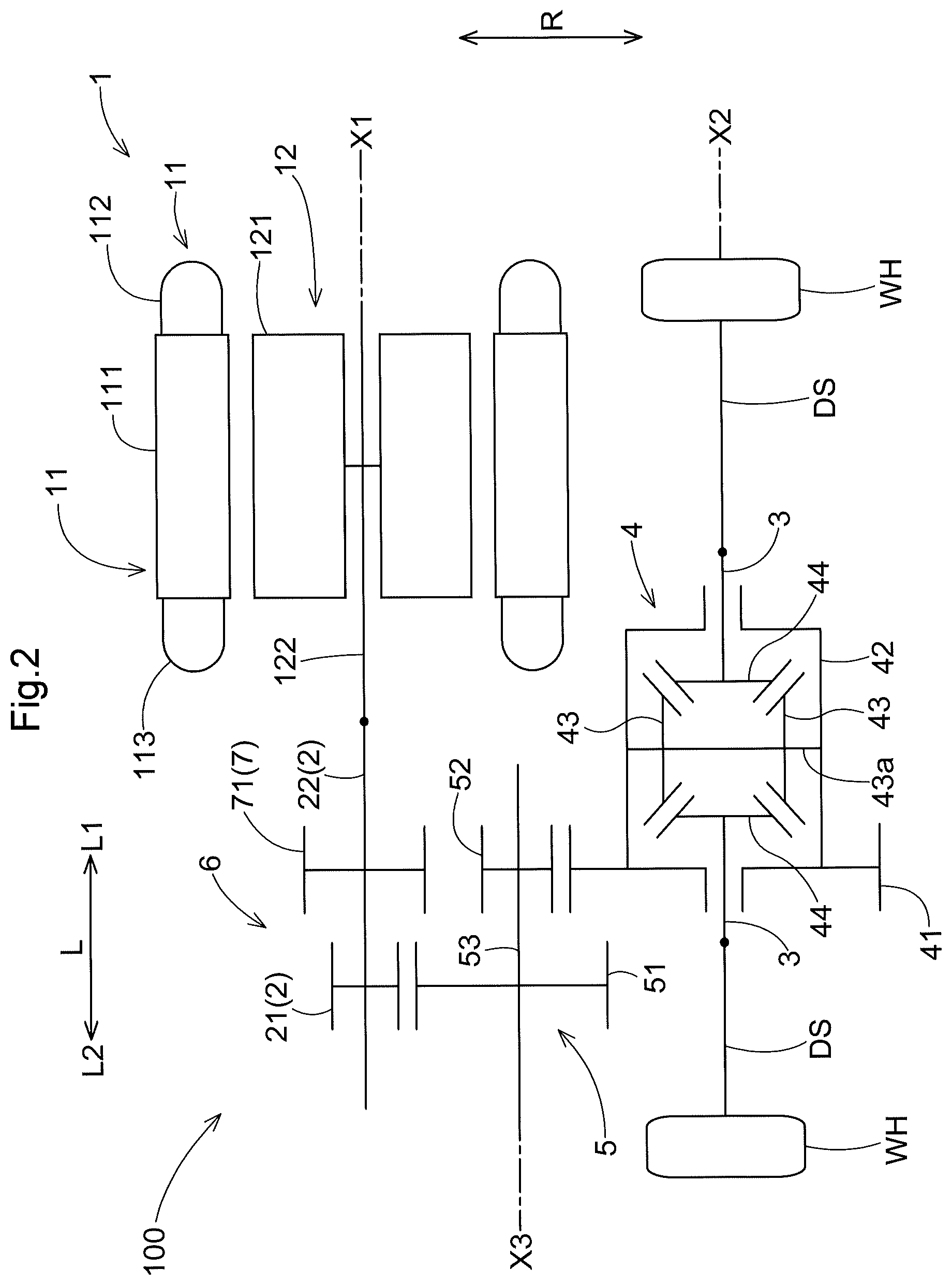 Patent US12422039 Figure 2 – Vehicle drive device
