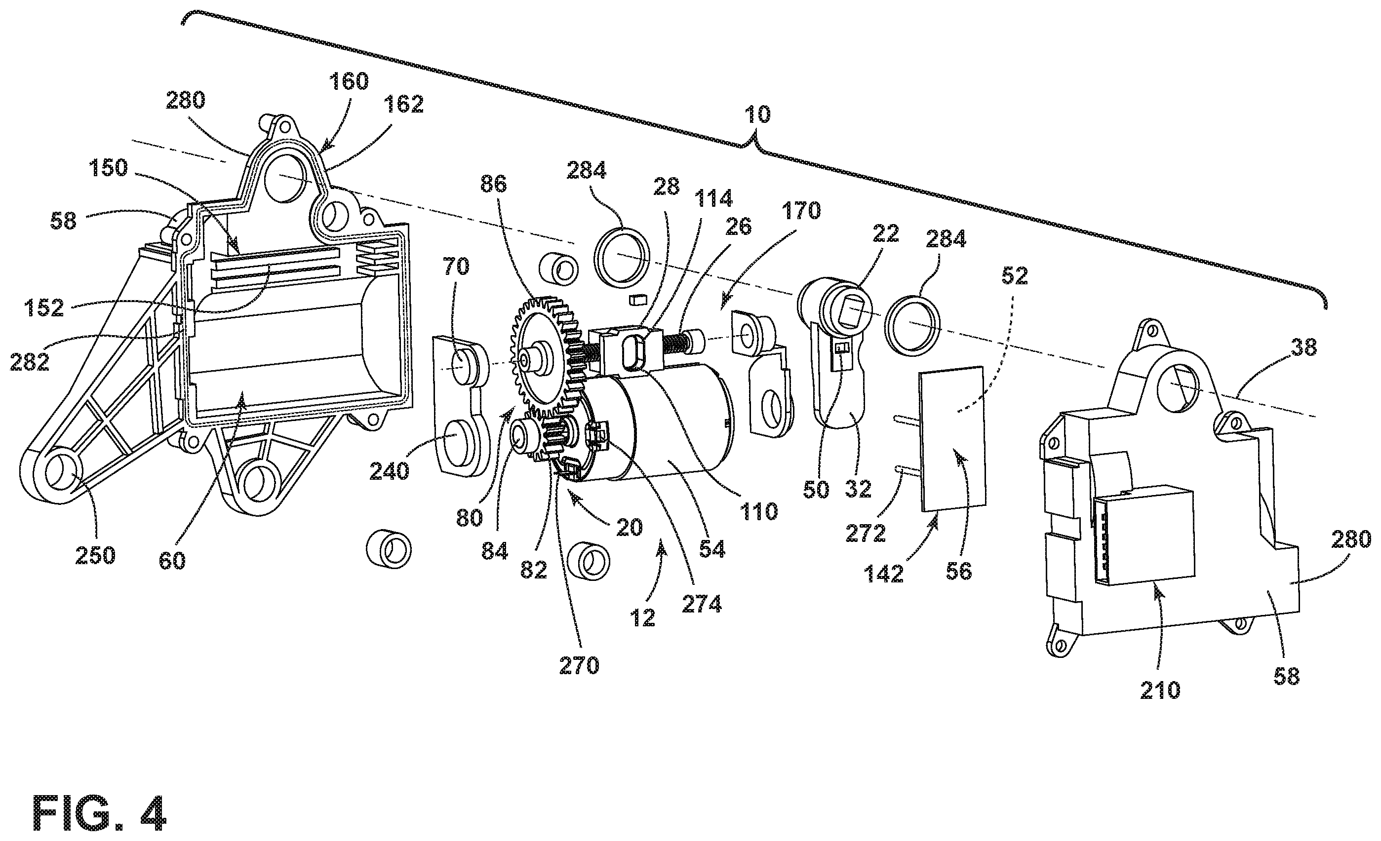 Patent US12422040 Figure 4 – Gear selection actuator for a shift-by-wire mechanism