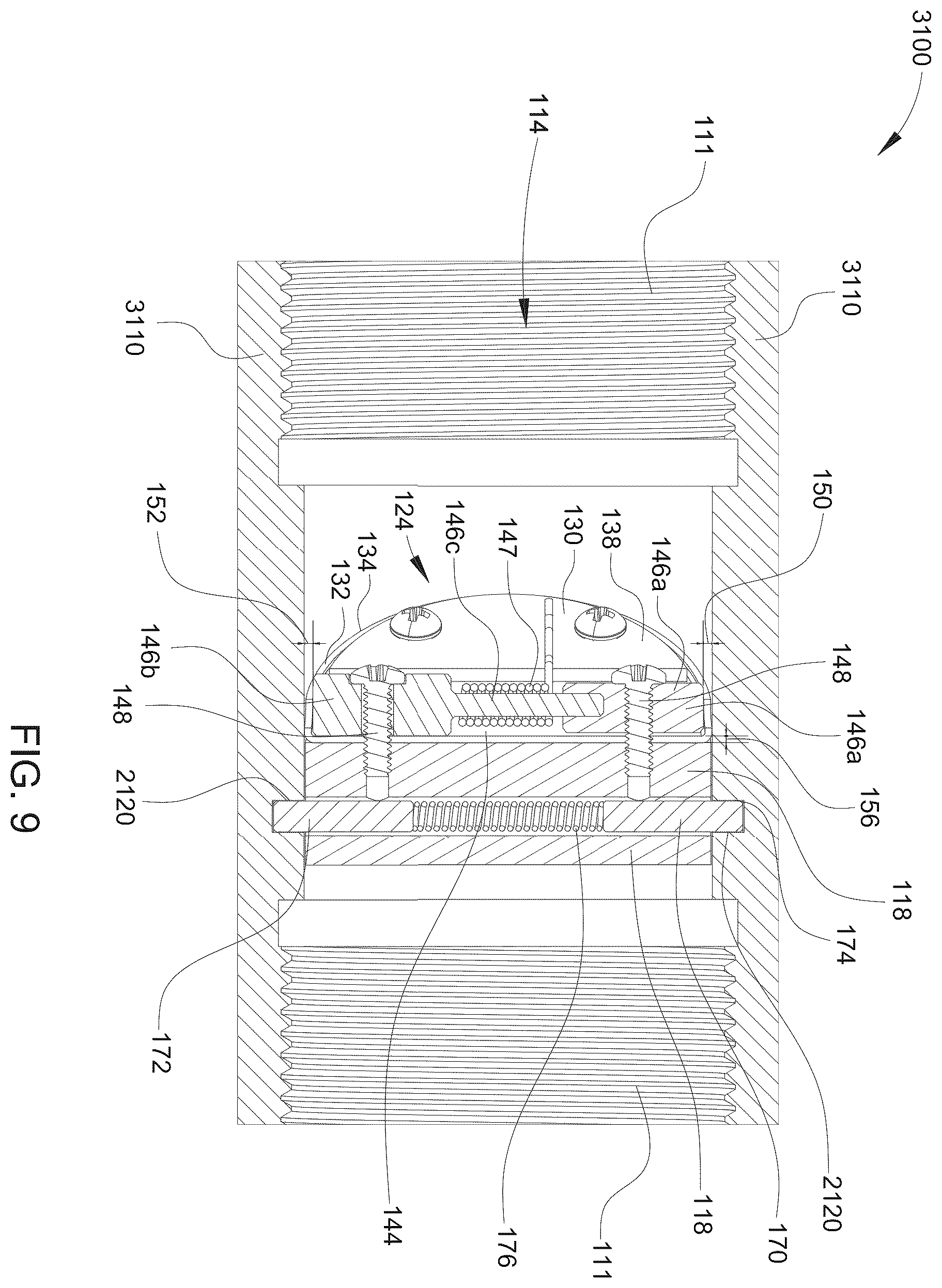 Patent US12422051 Figure 8 – Internally installed check valve