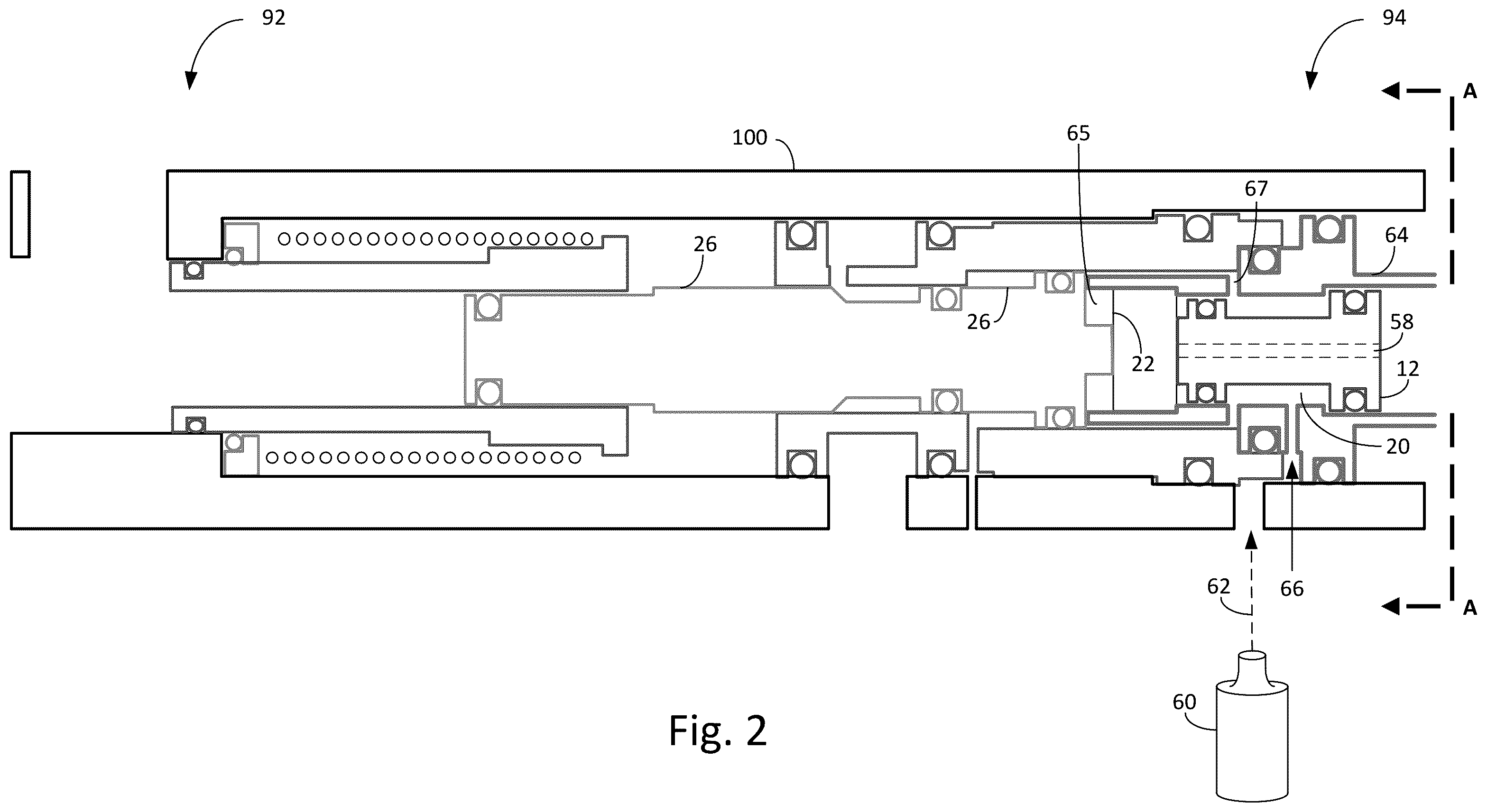 Patent US12422055 Figure 2 – Pneumatic actuation valve assembly