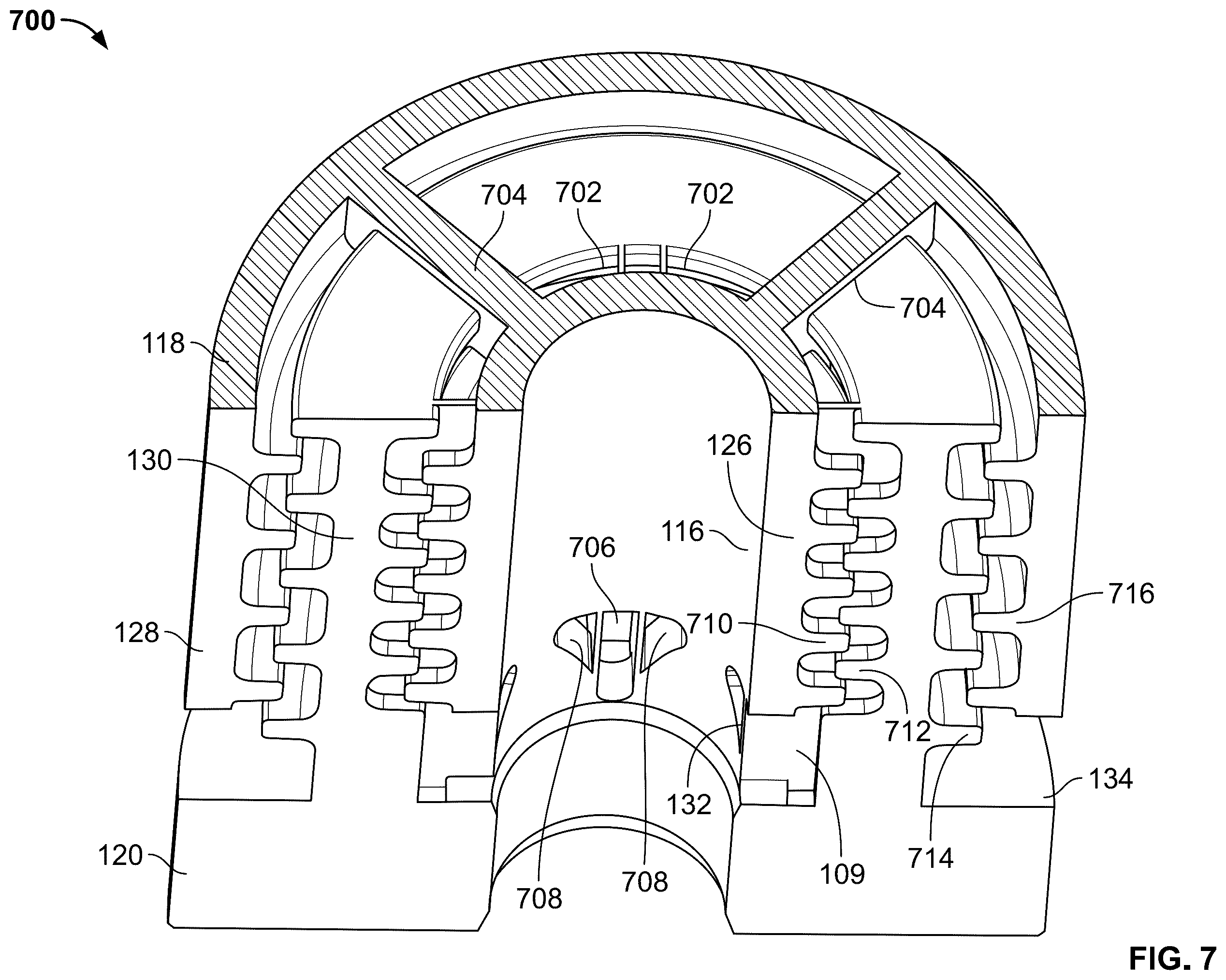 Patent US12422057 Figure 7 – Control valves and cages that are adapted to reduce flashing and cavitation