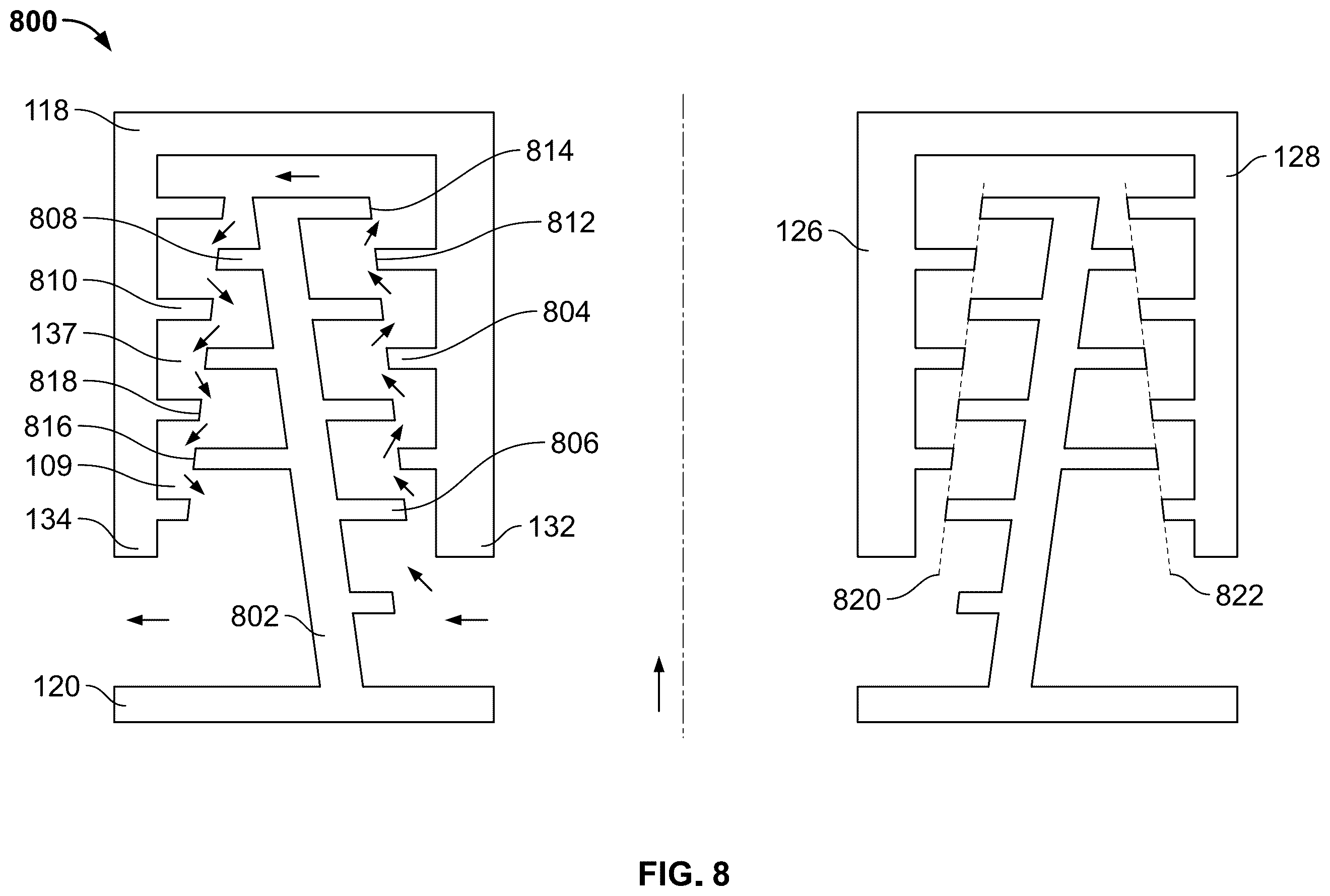 Patent US12422057 Figure 8 – Control valves and cages that are adapted to reduce flashing and cavitation