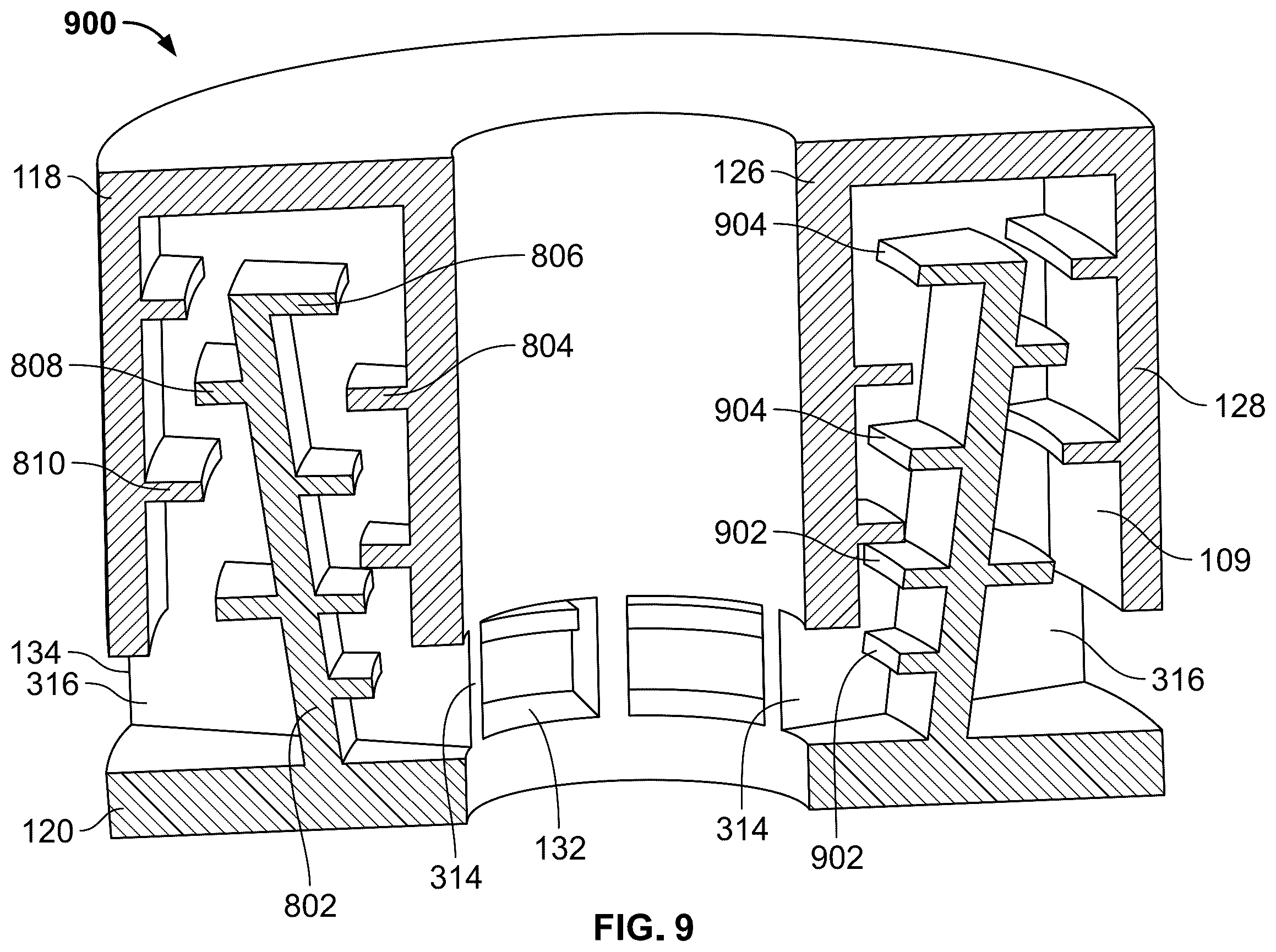 Patent US12422057 Figure 9 – Control valves and cages that are adapted to reduce flashing and cavitation