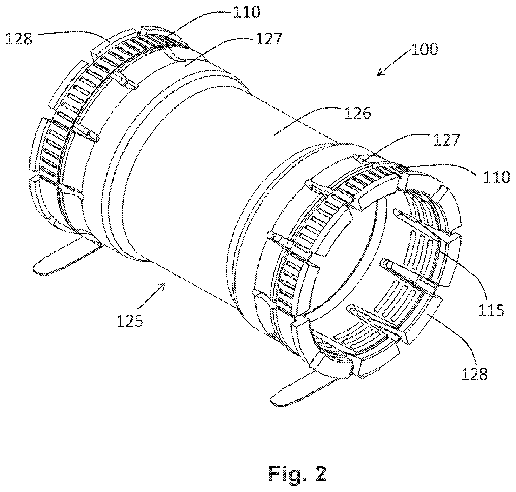 Patent US12422066 Figure 2 – Coupler with crown head for coupling pipes