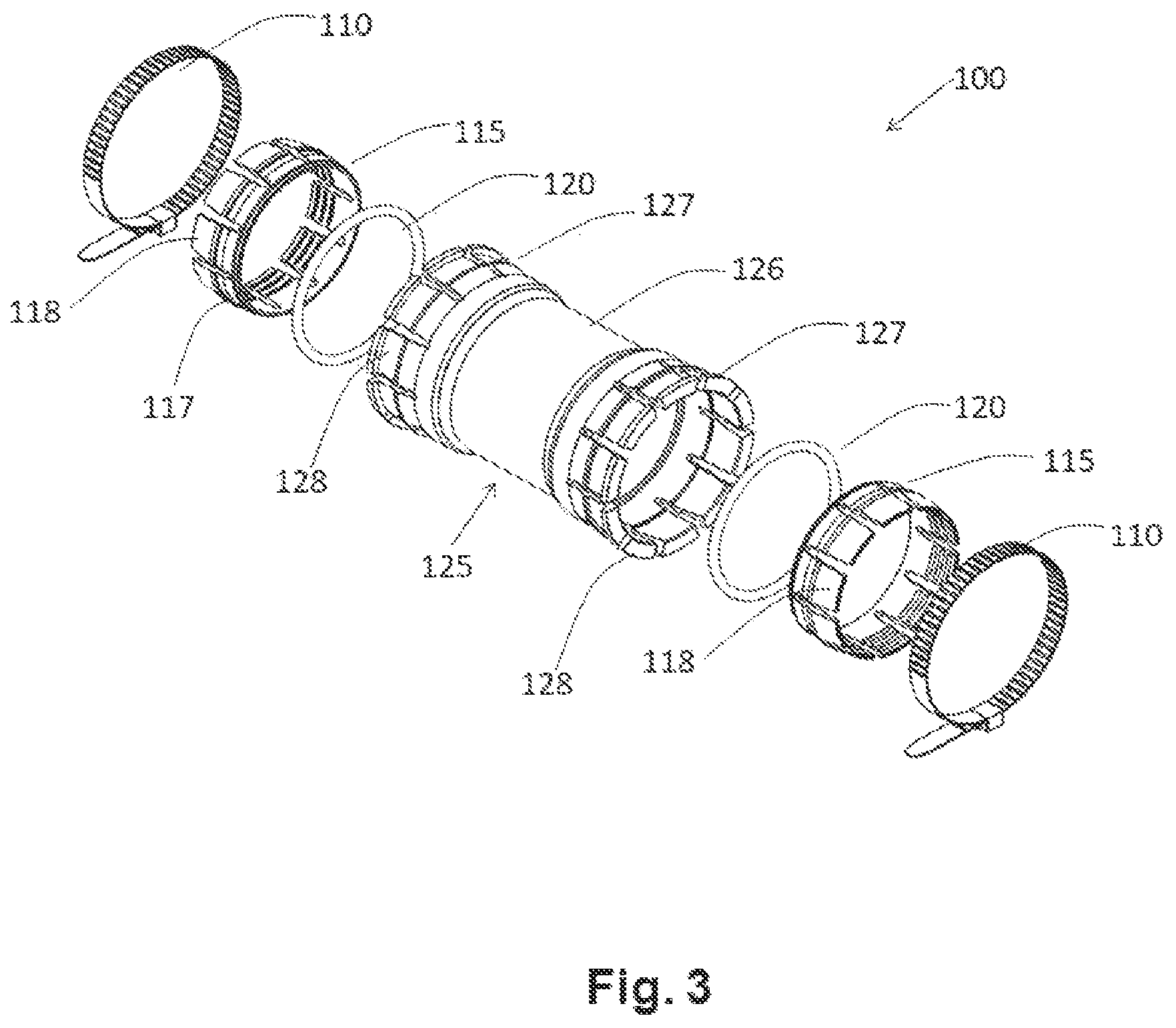 Patent US12422066 Figure 3 – Coupler with crown head for coupling pipes