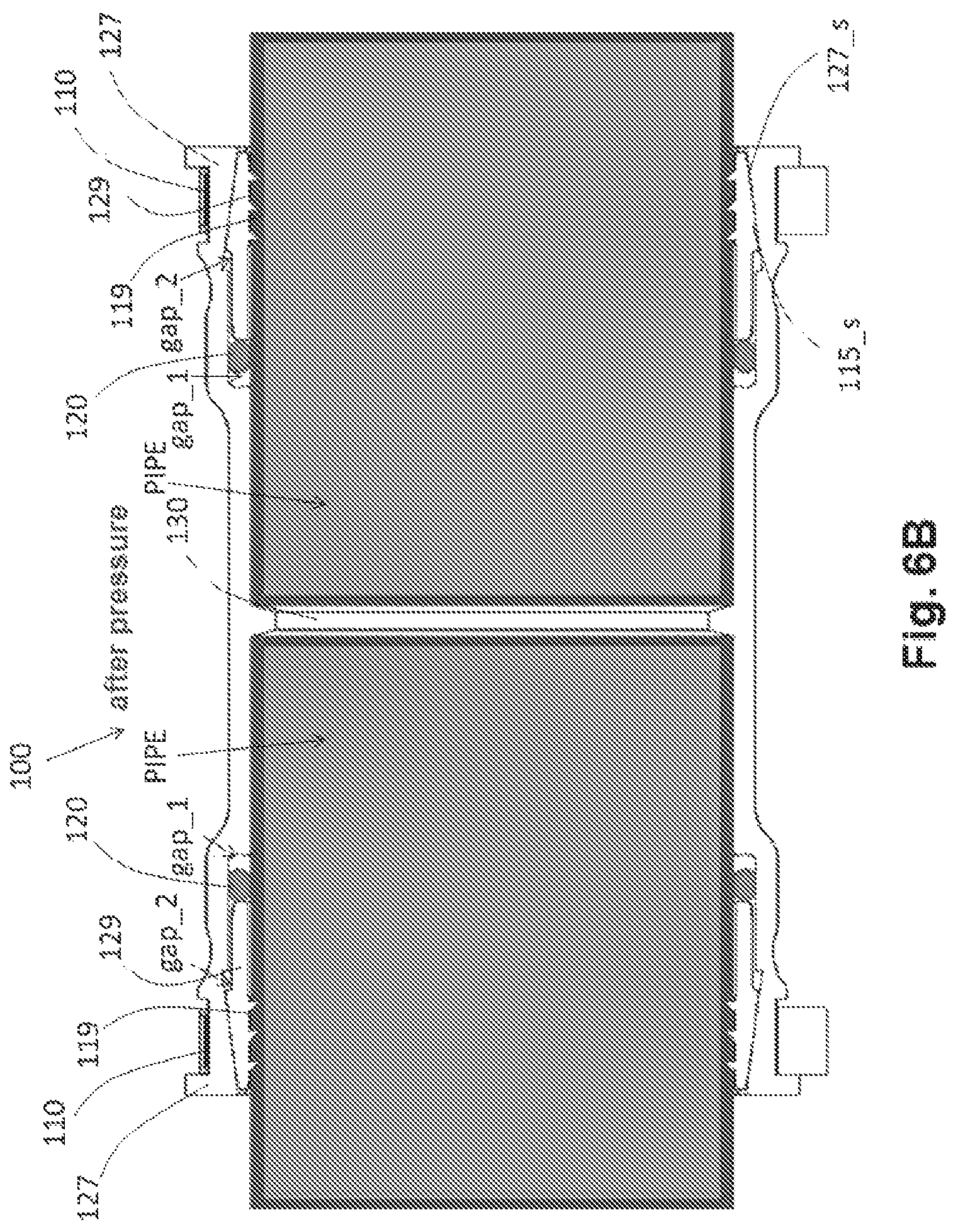 Patent US12422066 Figure 7 – Coupler with crown head for coupling pipes