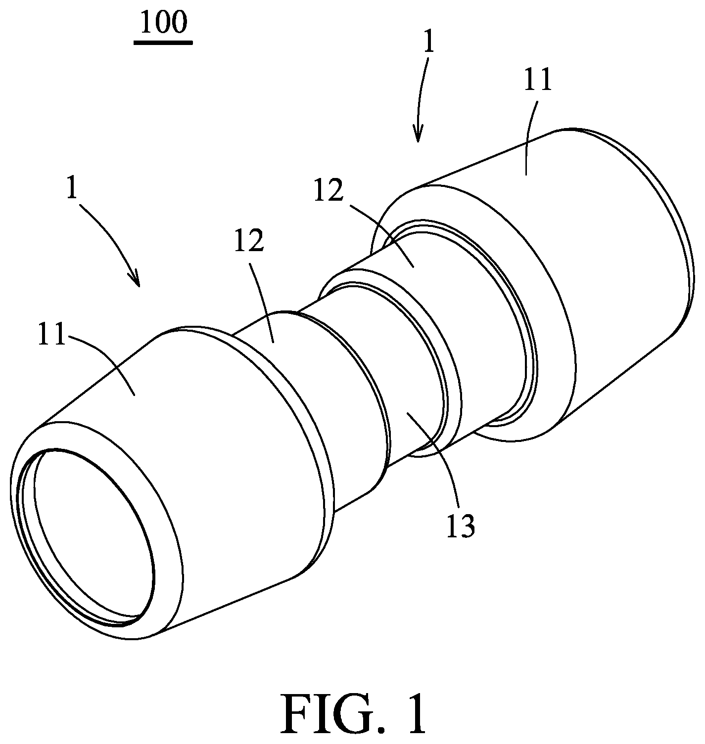 Patent US12422071 Figure 1 – Water pipe connection device