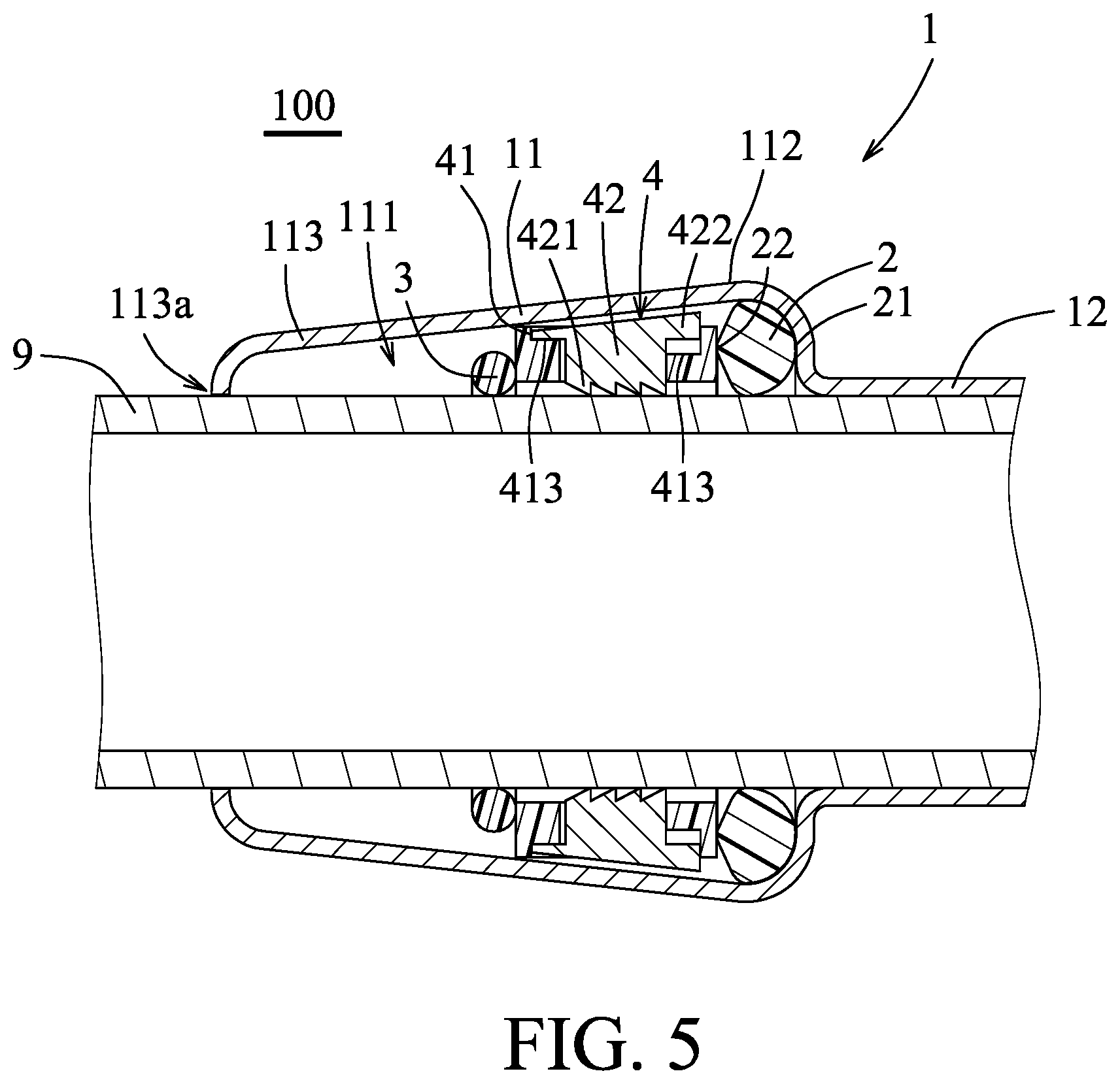 Patent US12422071 Figure 4 – Water pipe connection device