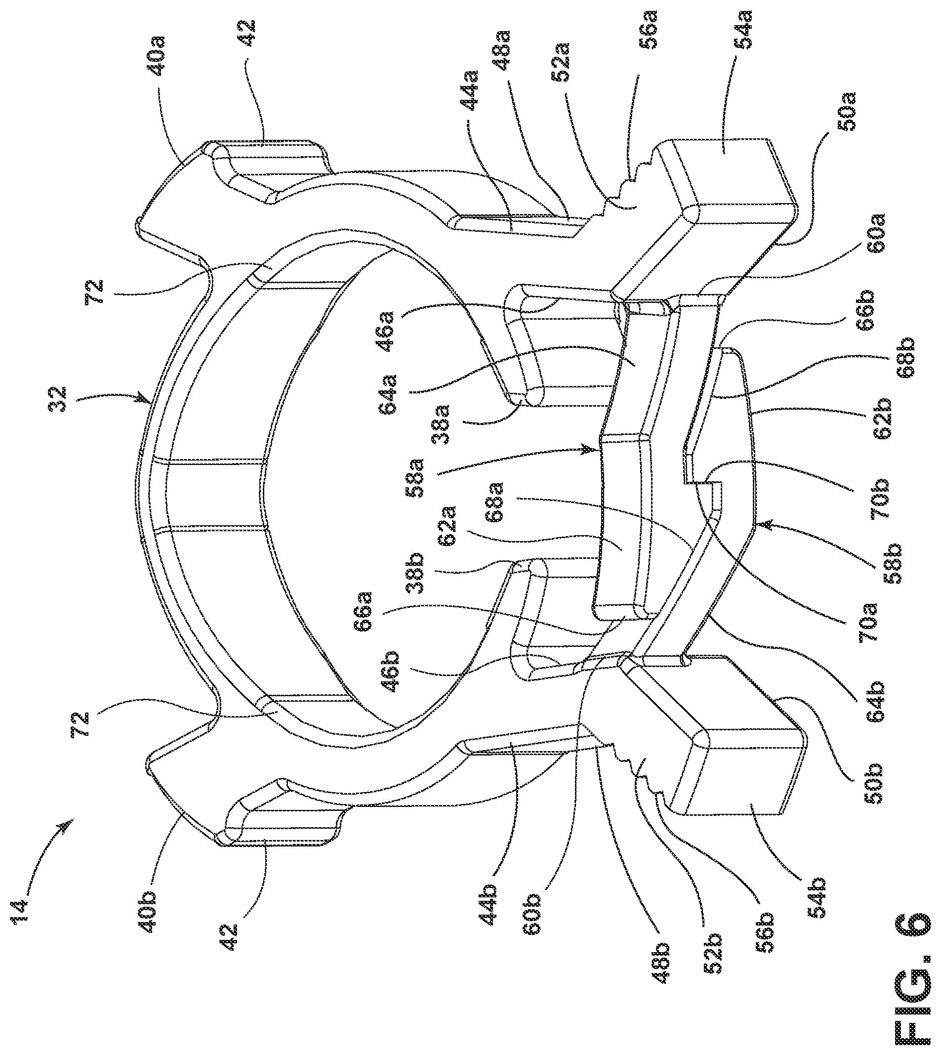 Patent US12422072 Figure 6 – Quick-connect clip assembly for an evaporative emissions canister port