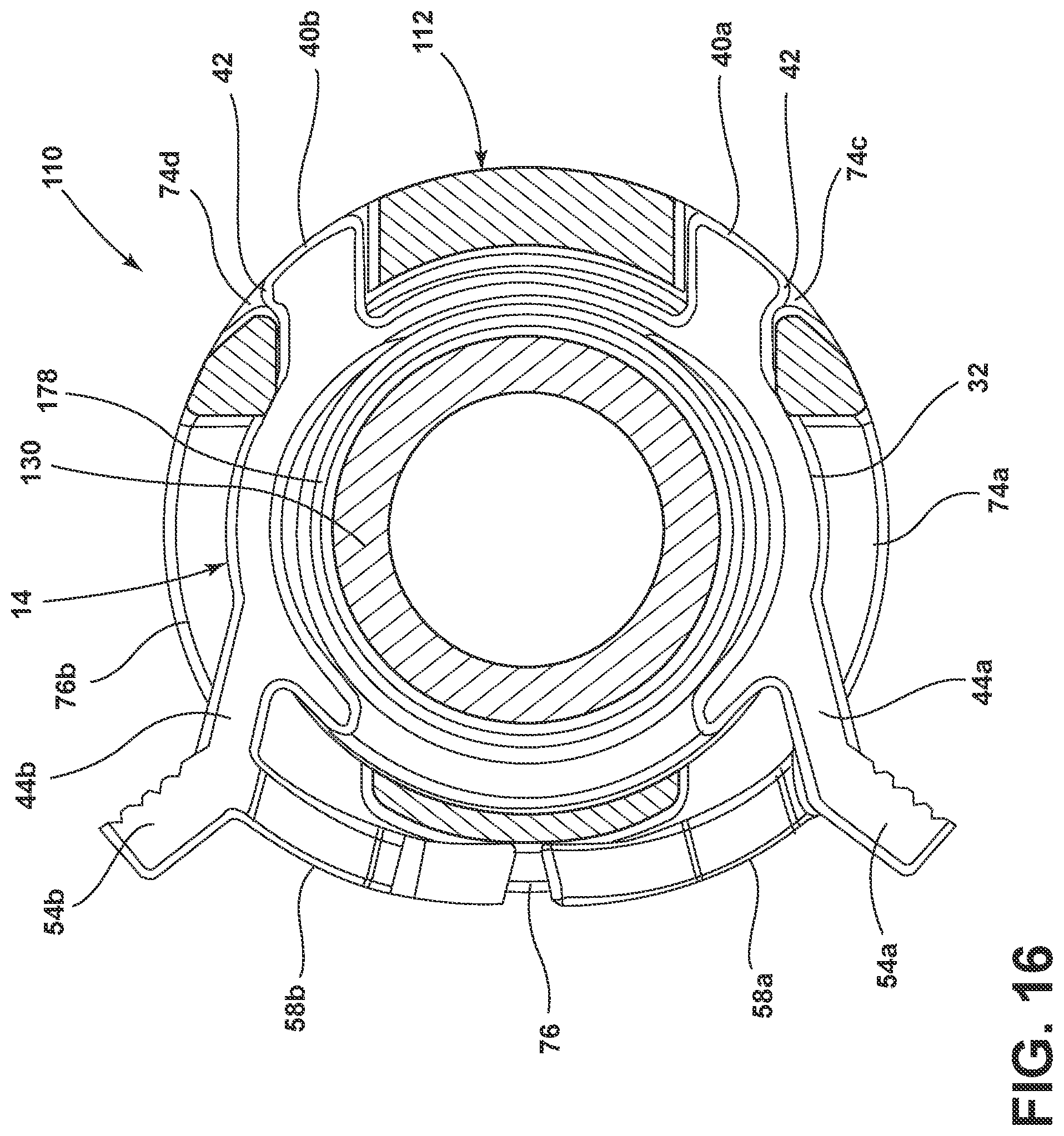 Patent US12422072 Figure 13 – Quick-connect clip assembly for an evaporative emissions canister port
