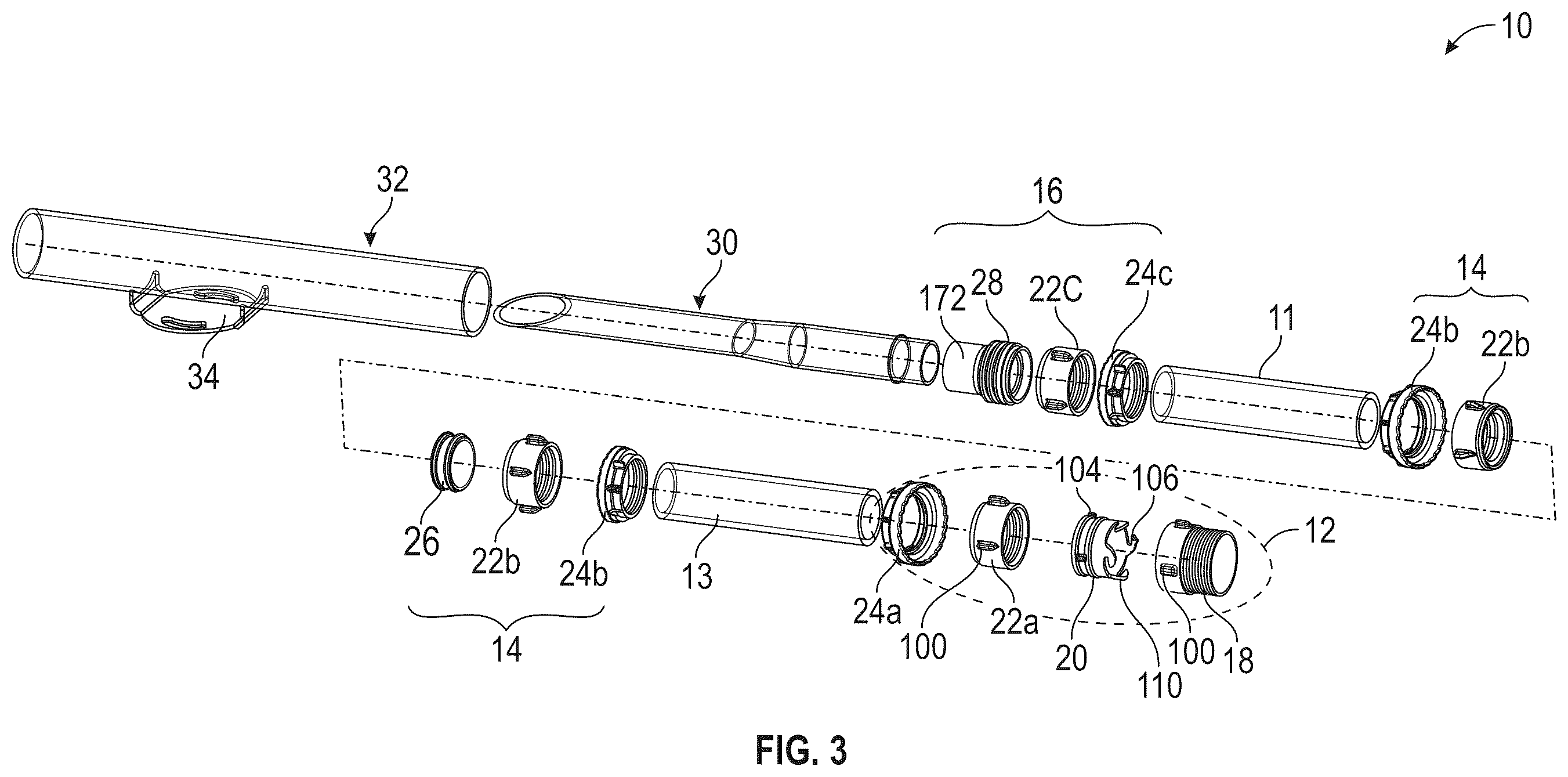 Patent US12422074 Figure 3 – Vacuum hose connection system