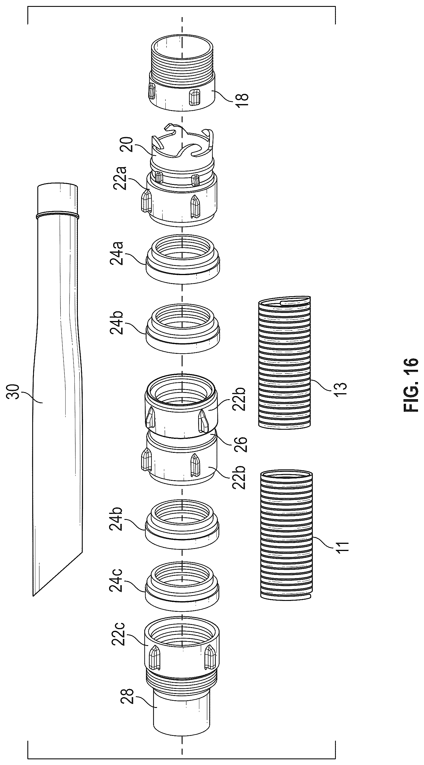 Patent US12422074 Figure 10 – Vacuum hose connection system