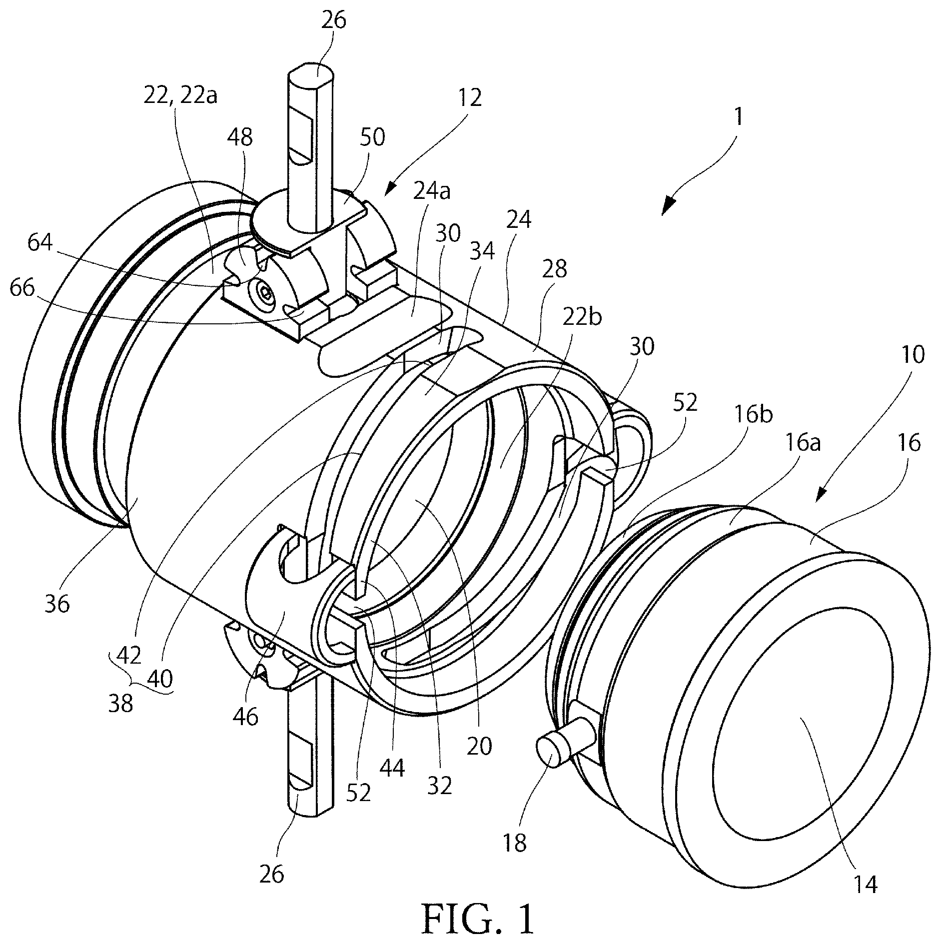 Patent US12422076 Figure 1 – Pipe joint assembly