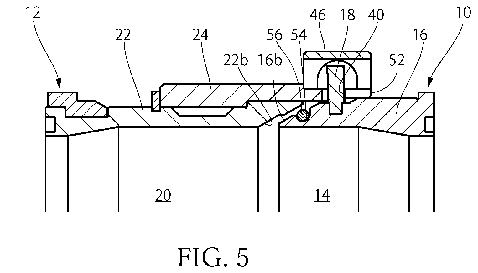 Patent US12422076 Figure 5 – Pipe joint assembly