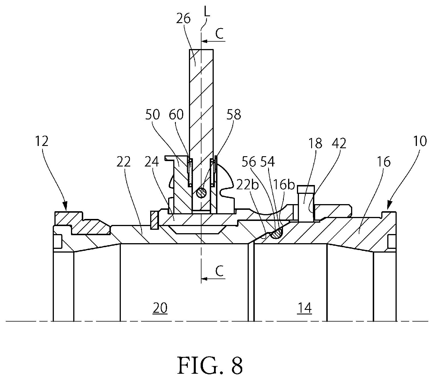Patent US12422076 Figure 8 – Pipe joint assembly