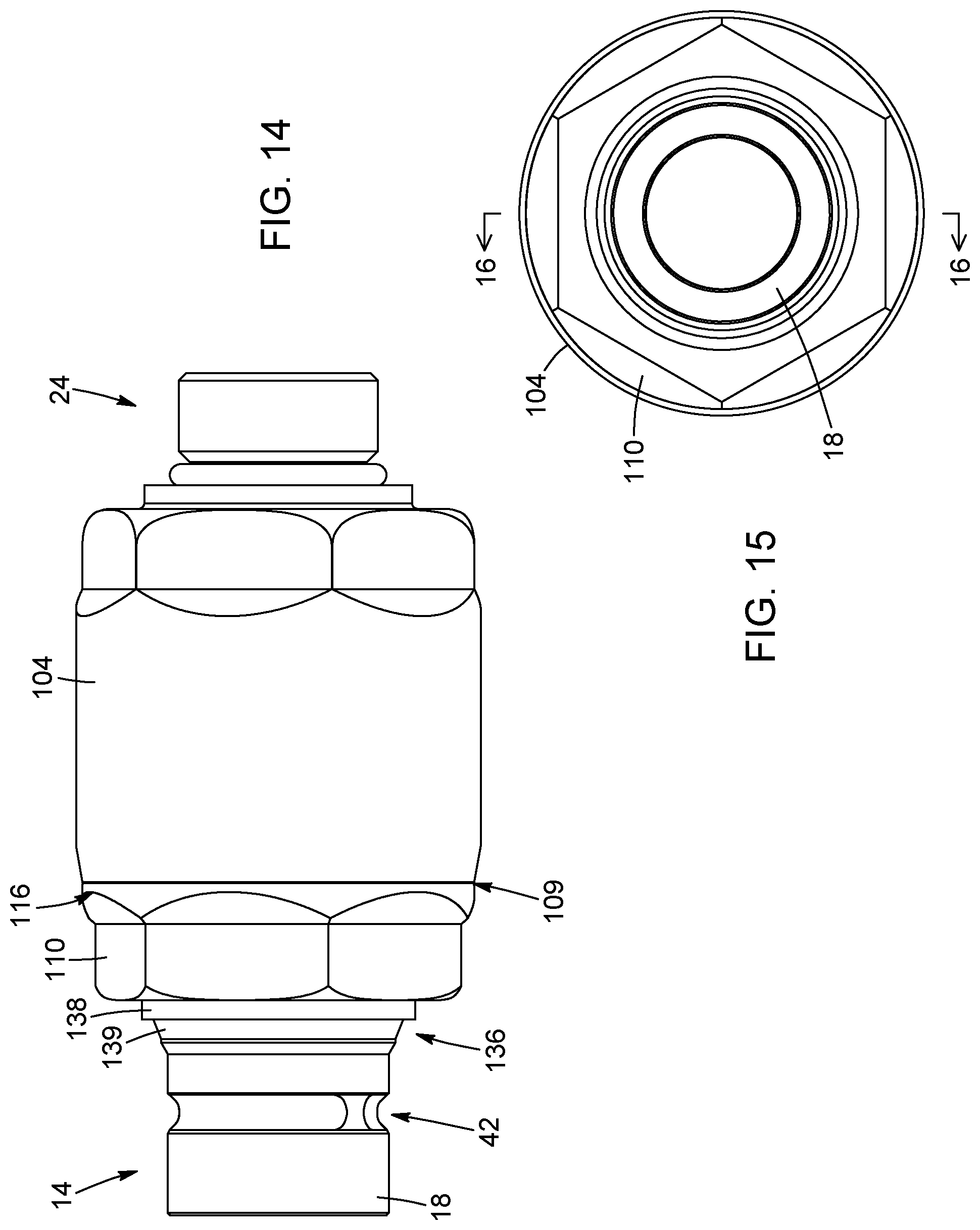 Patent US12422078 Figure 9 – Swivelling coupling with external sealing element