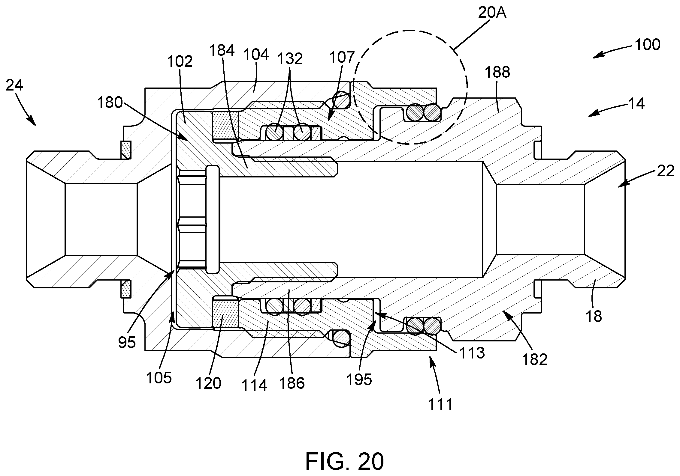 Patent US12422078 Figure 13 – Swivelling coupling with external sealing element