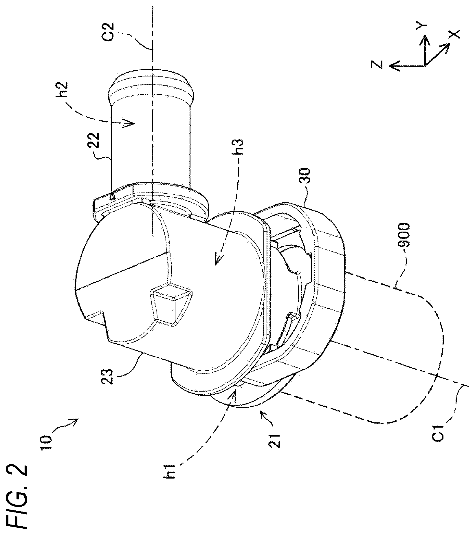 Patent US12422080 Figure 2 – Elbow pipe joint