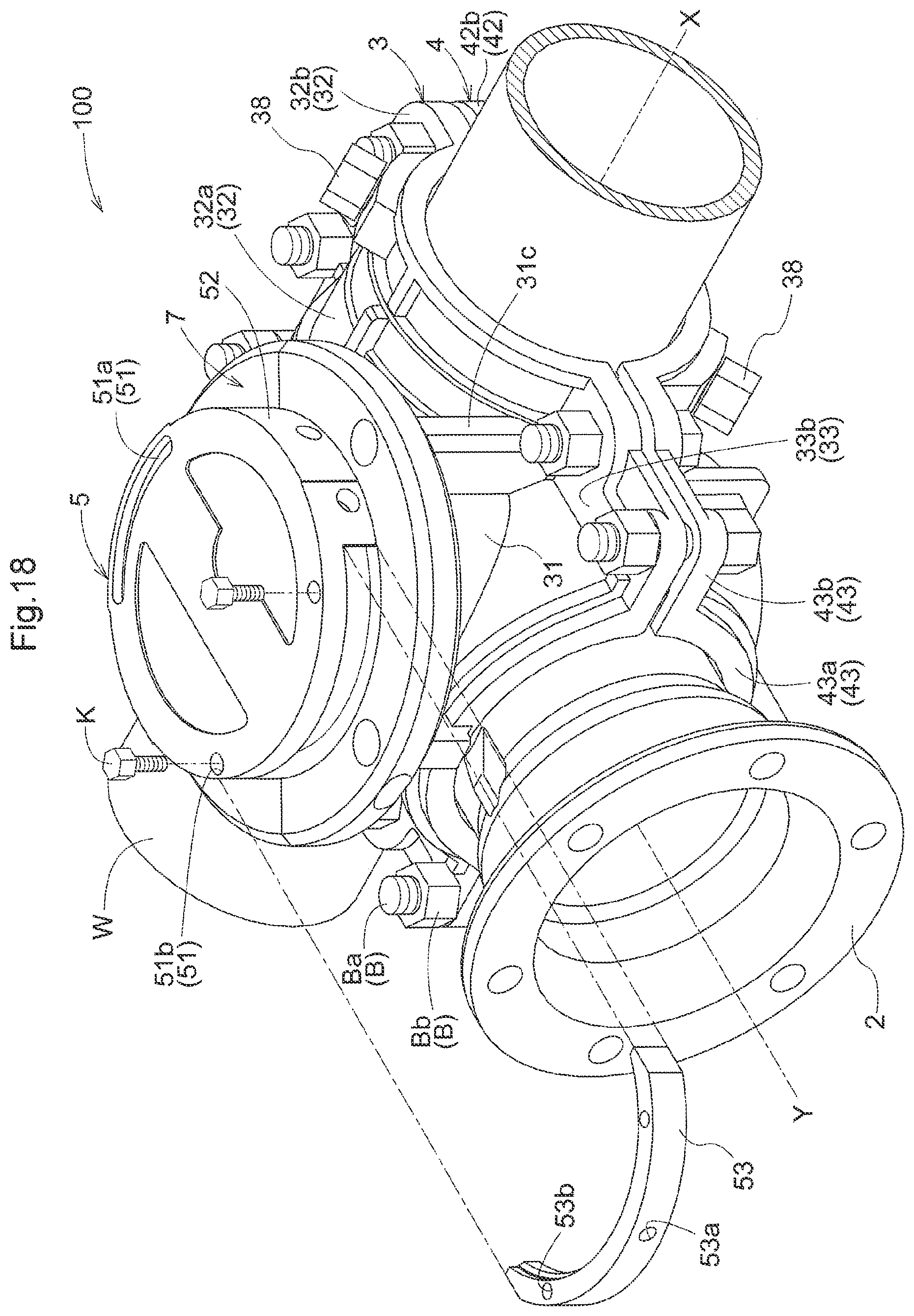Patent US12422081 Figure 17 – Branch pipe forming apparatus, lid doubling as valve element, branch pipe forming apparatus with lid doubling as valve element, and branch pipe formation method