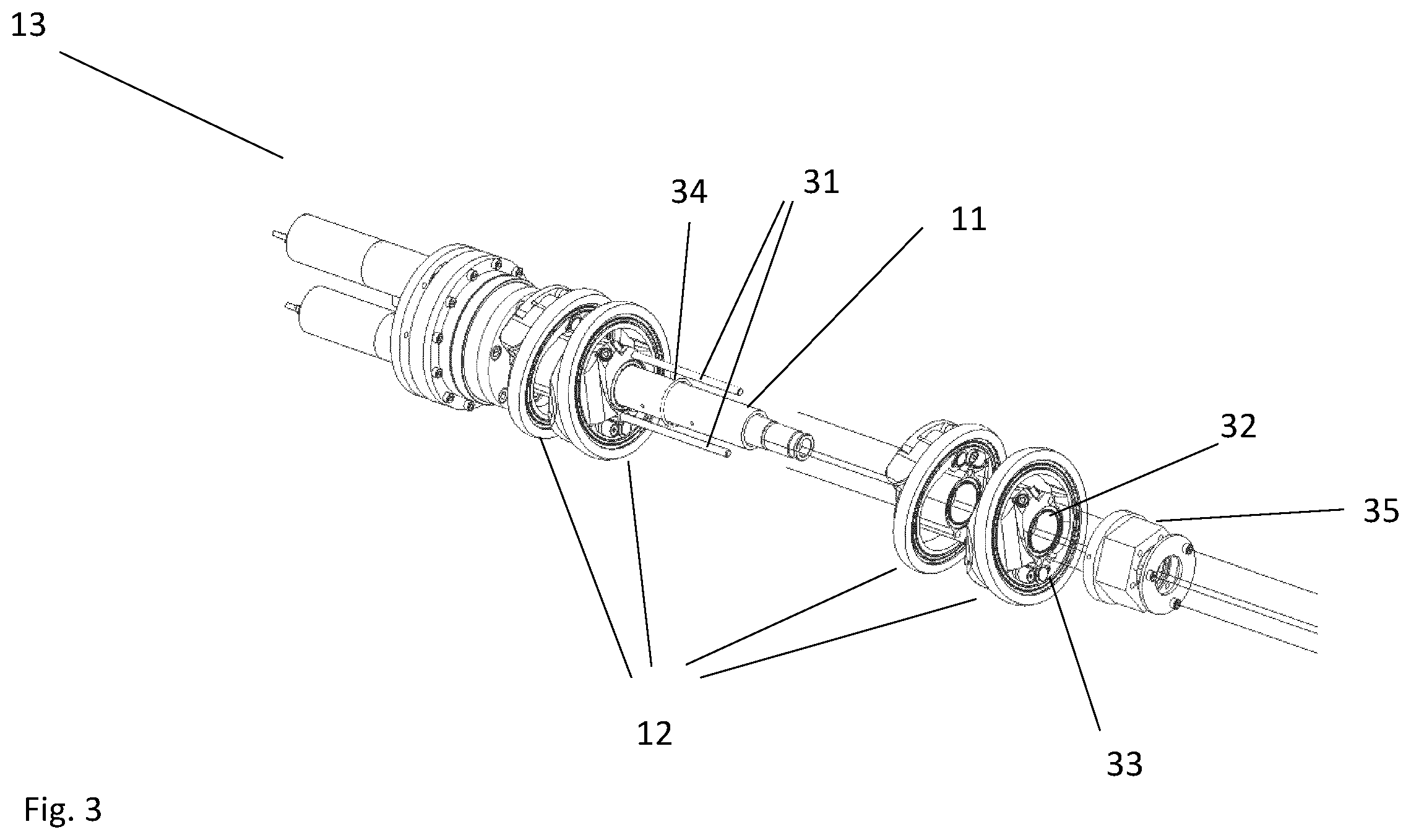 Patent US12422083 Figure 3 – Apparatus for propulsion and operations inside a cylindrical body
