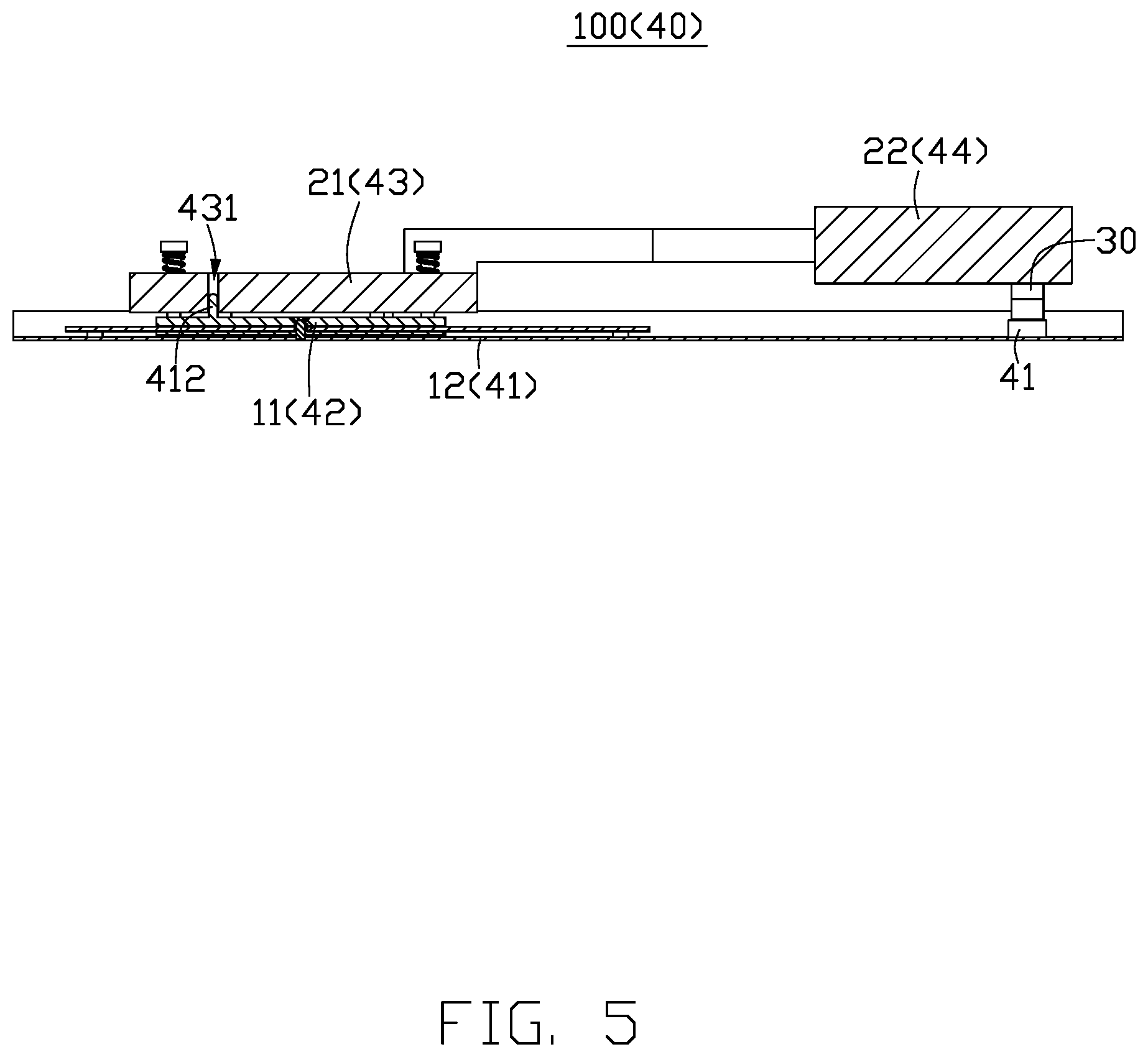 Patent US12422086 Figure 5 – Supporting bolt, cantilever supporting structure and conducting device