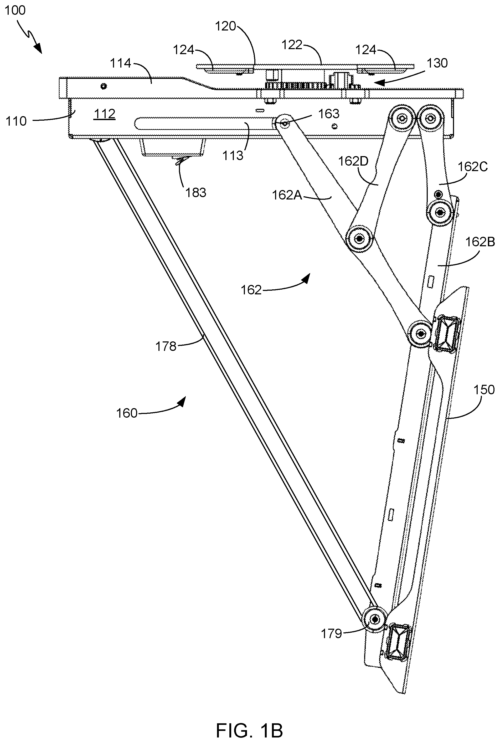 Patent US12422087 Figure 2 – Tilting and rotating ceiling display mount