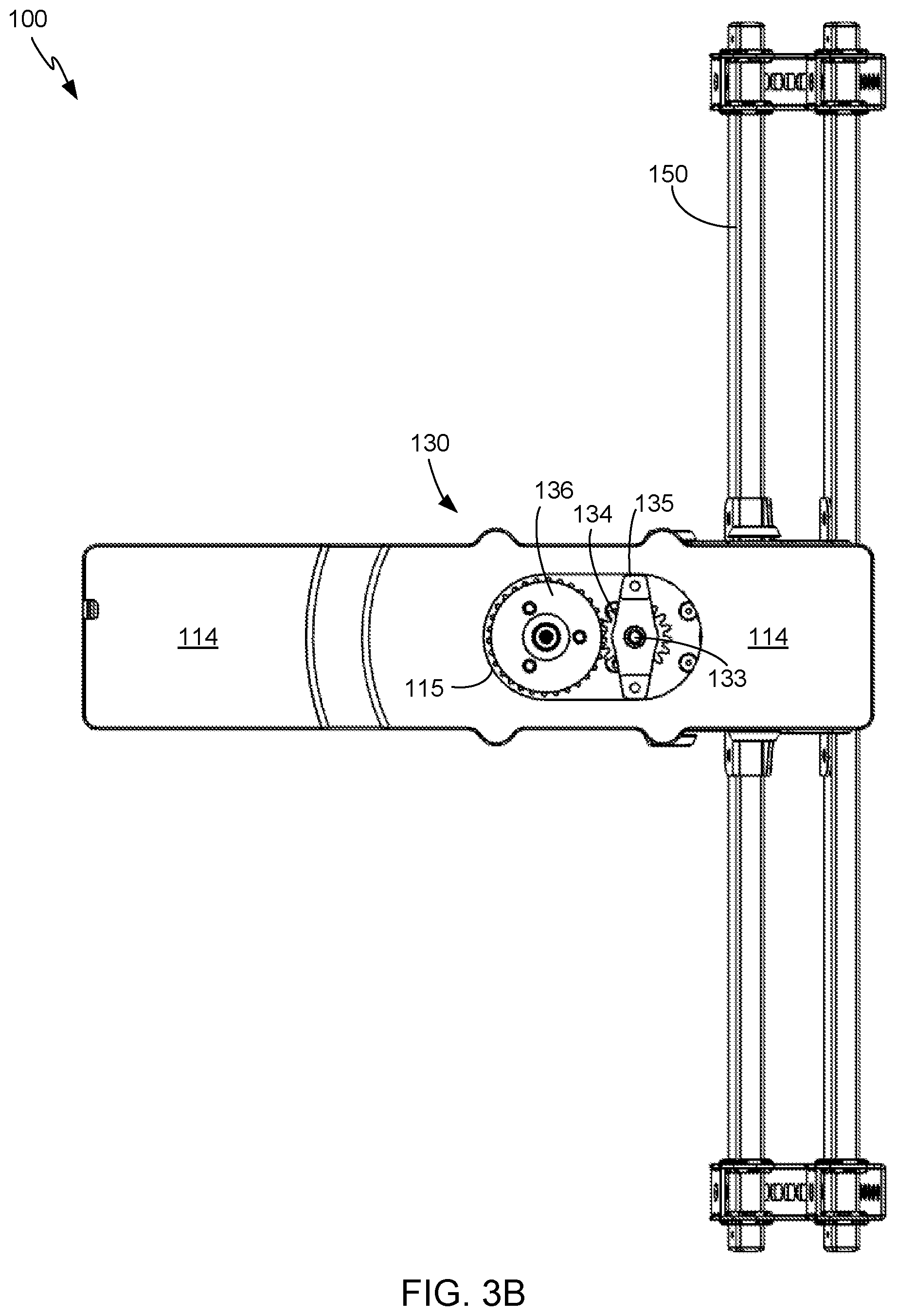 Patent US12422087 Figure 5 – Tilting and rotating ceiling display mount