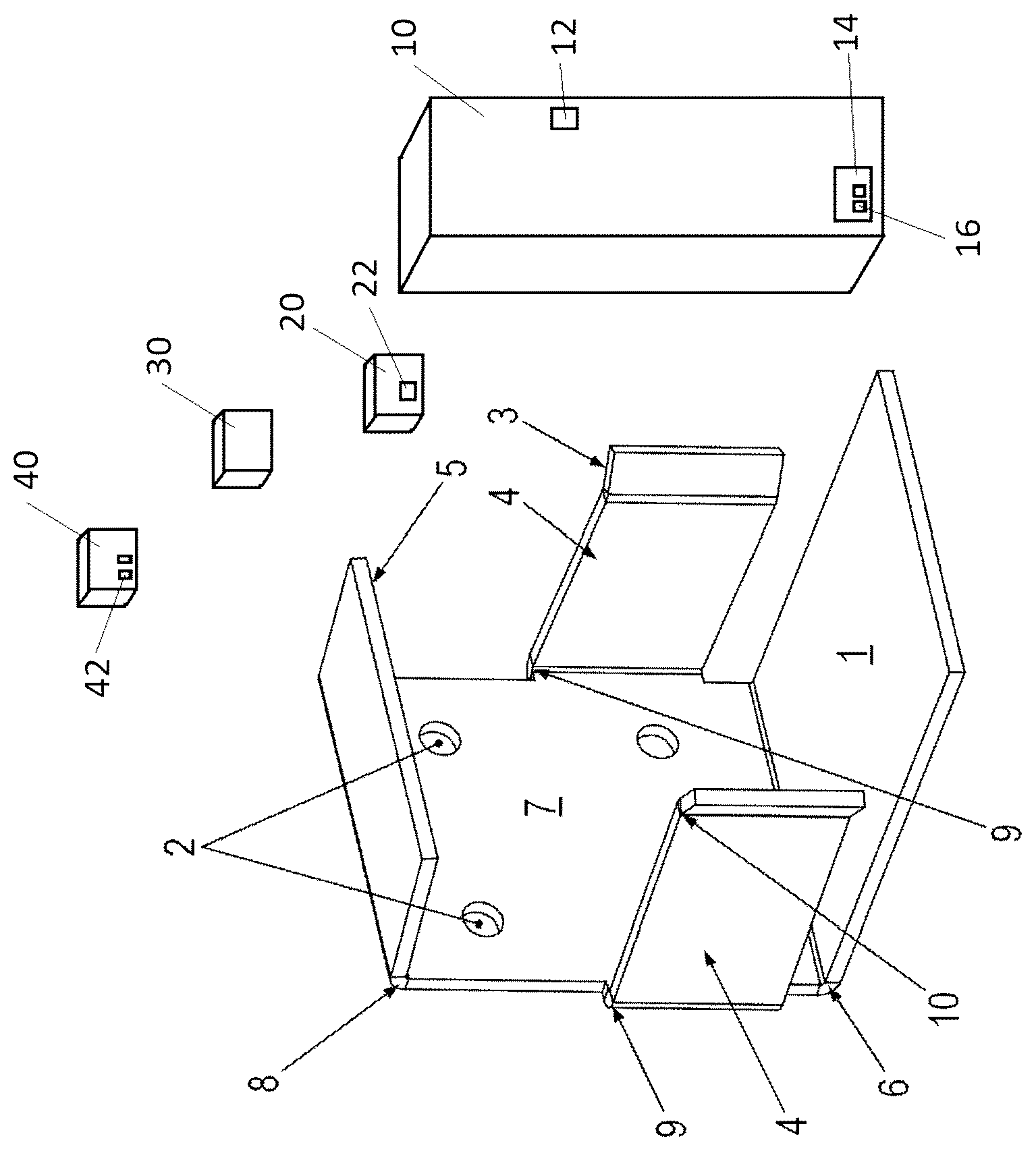 Patent US12422089 Figure 1 – System including a holding part