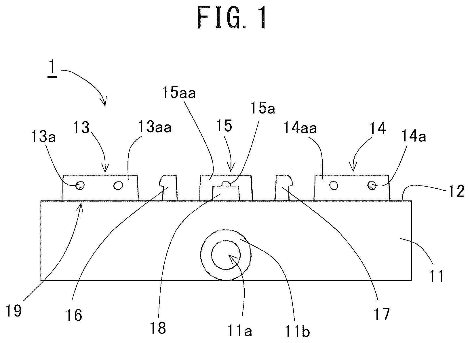 Patent US12422090 Figure 1 – Fixing device and fixing structure for article attaching member