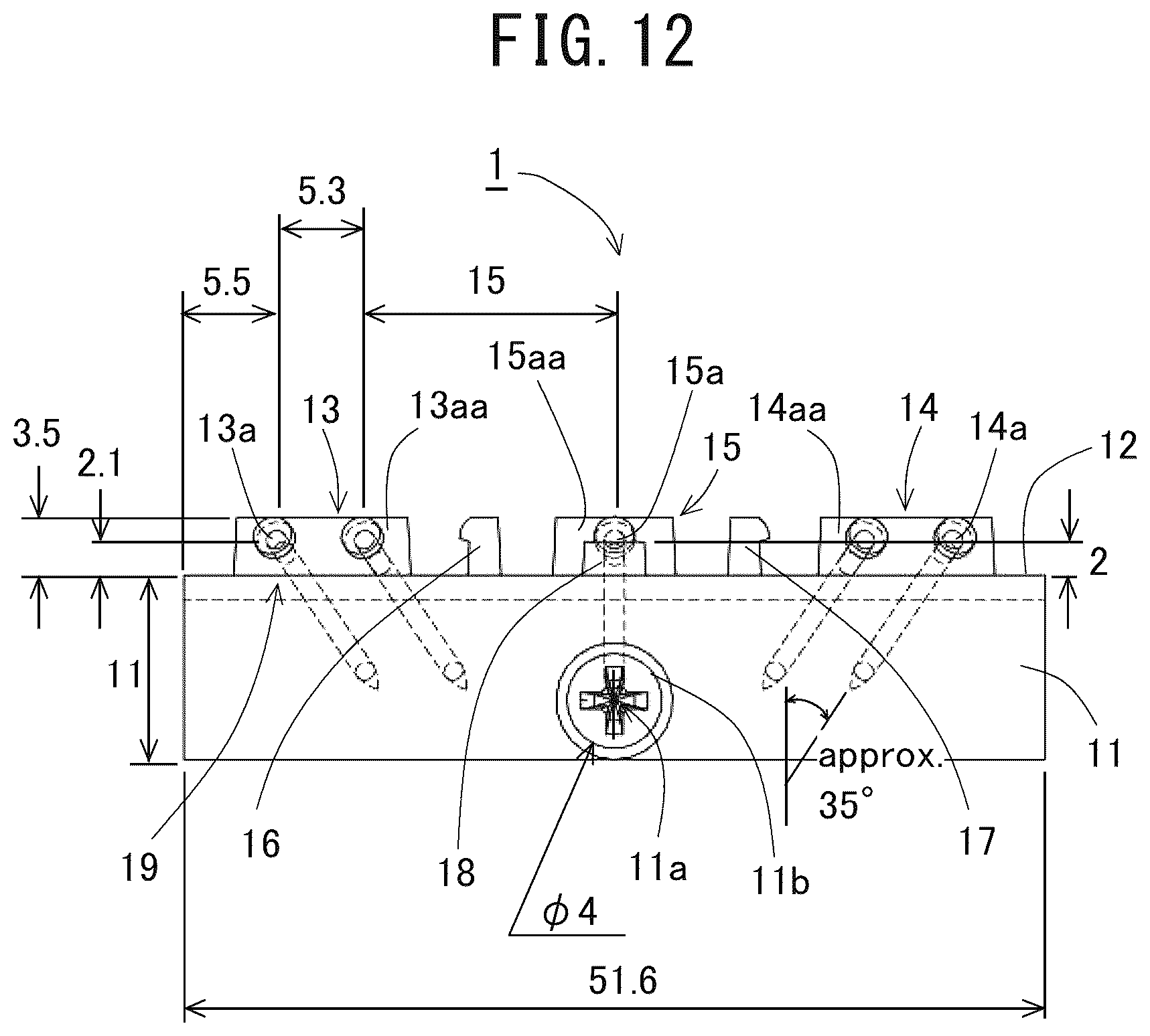 Patent US12422090 Figure 12 – Fixing device and fixing structure for article attaching member