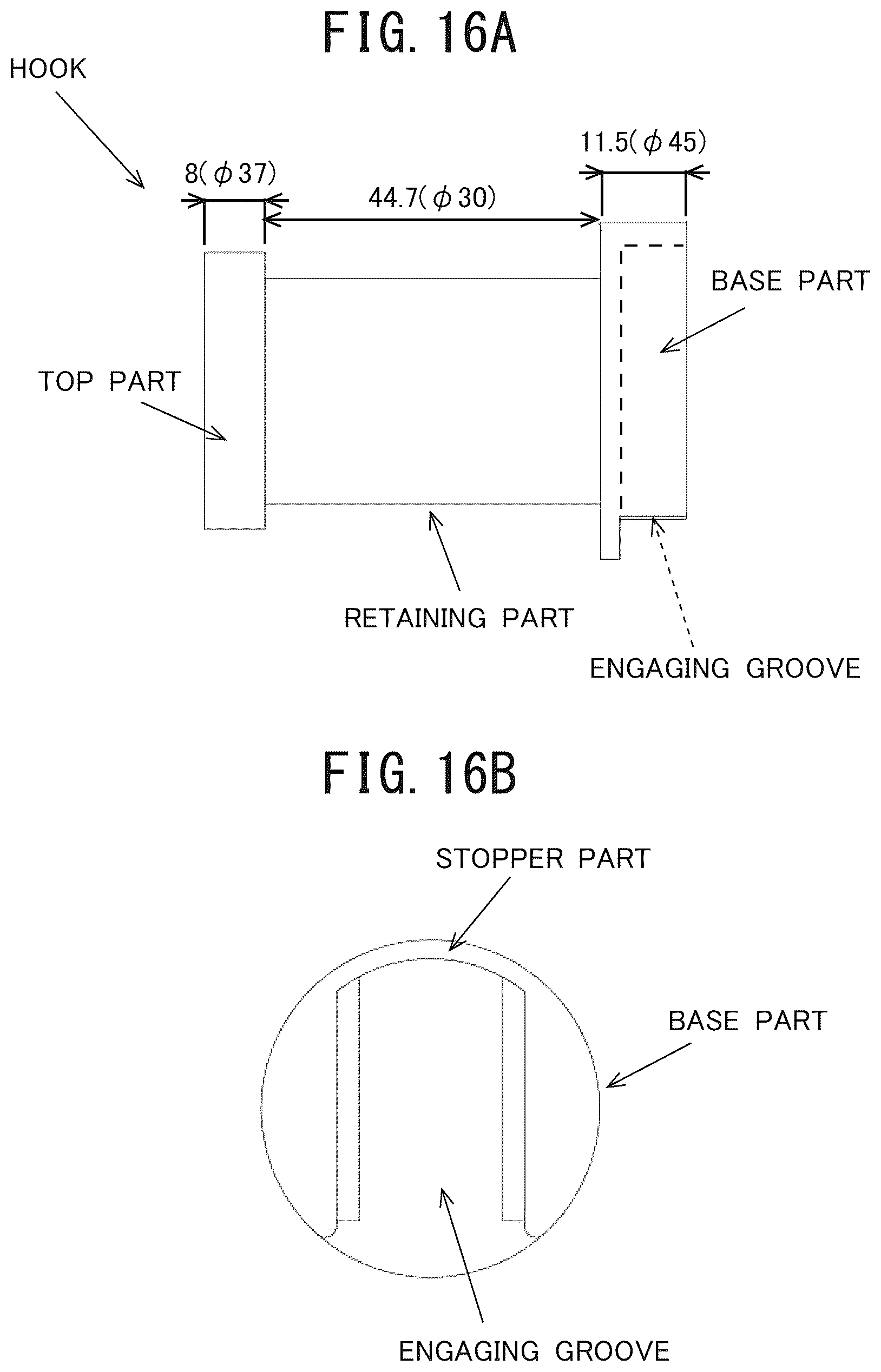 Patent US12422090 Figure 16 – Fixing device and fixing structure for article attaching member