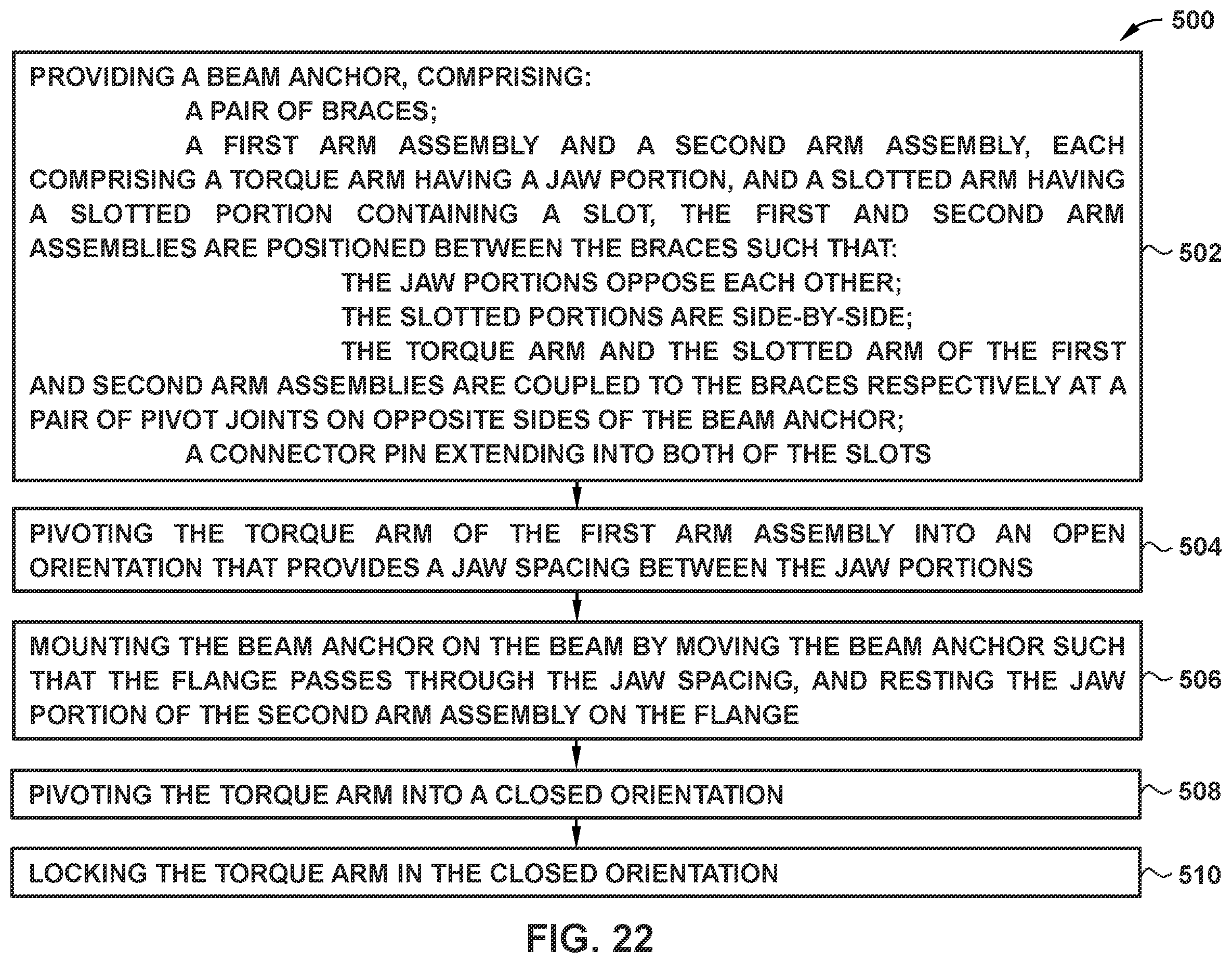 Patent US12422091 Figure 18 – Beam anchor and method of use
