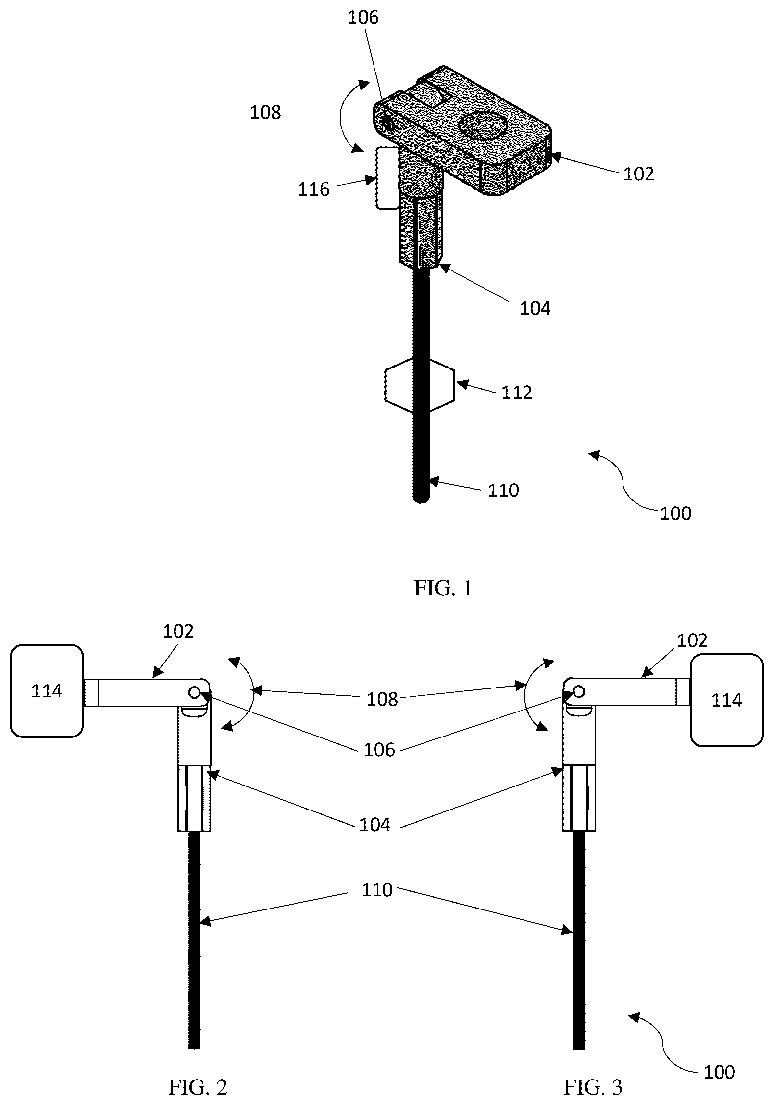 Patent US12422094 Figure 1 – Swivel eyelet for hanging articles