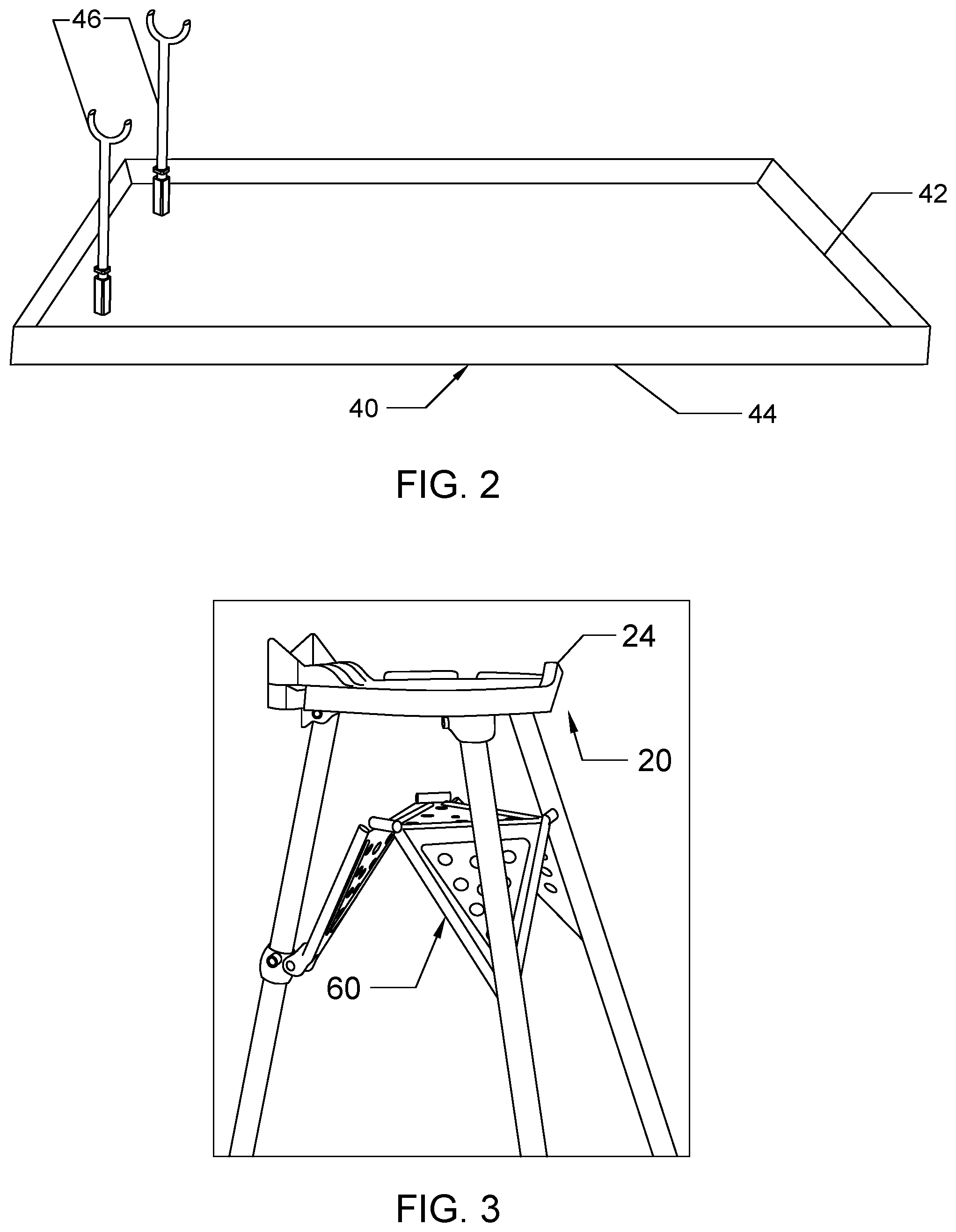 Patent US12422095 Figure 2 – Suspended oil drip pan for a tool