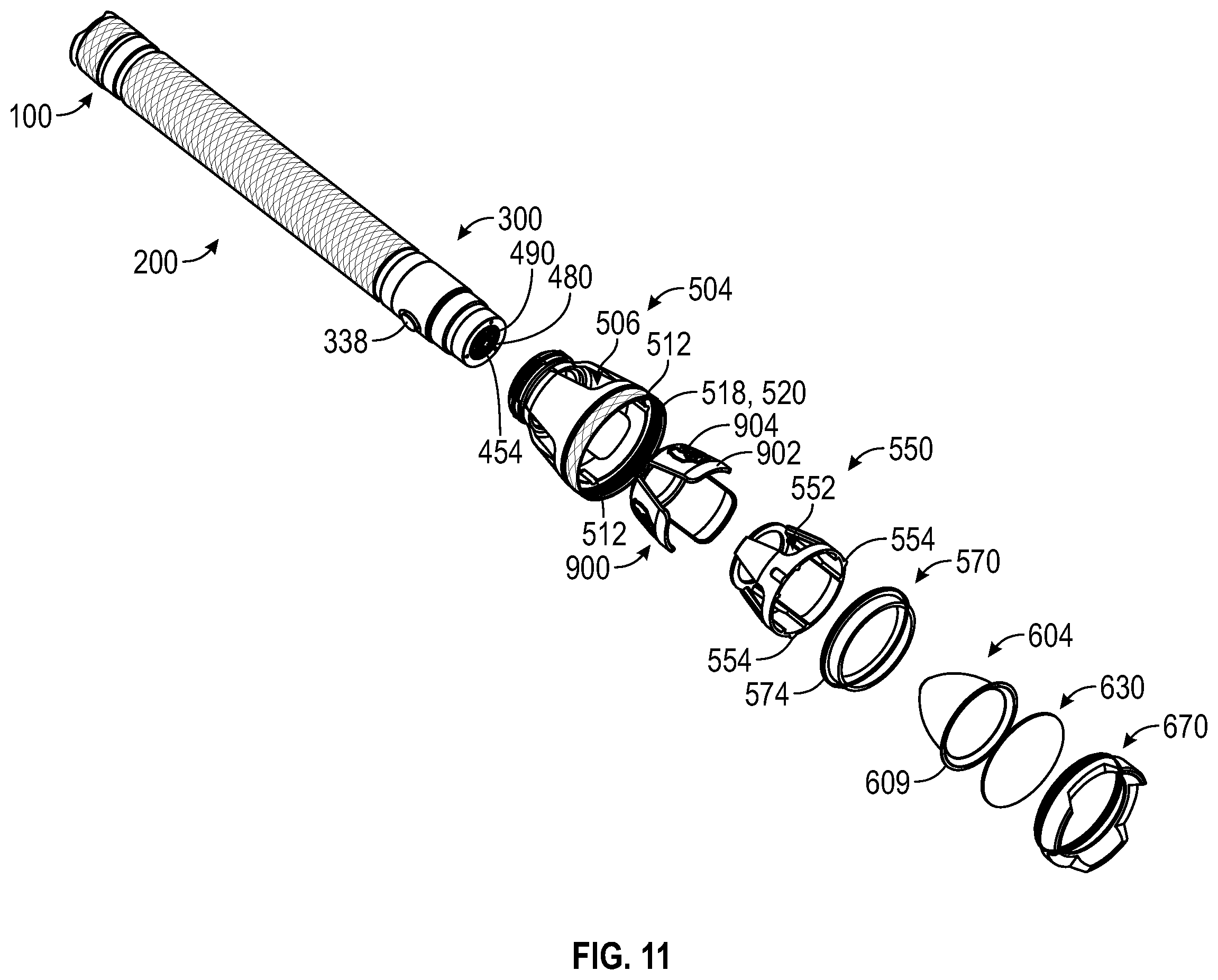 Patent US12422110 Figure 7 – Portable lighting device with an illuminated indicia