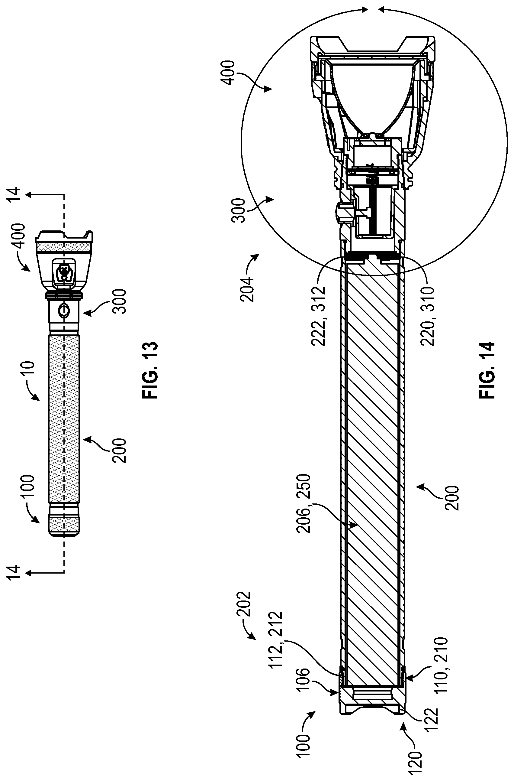 Patent US12422110 Figure 9 – Portable lighting device with an illuminated indicia
