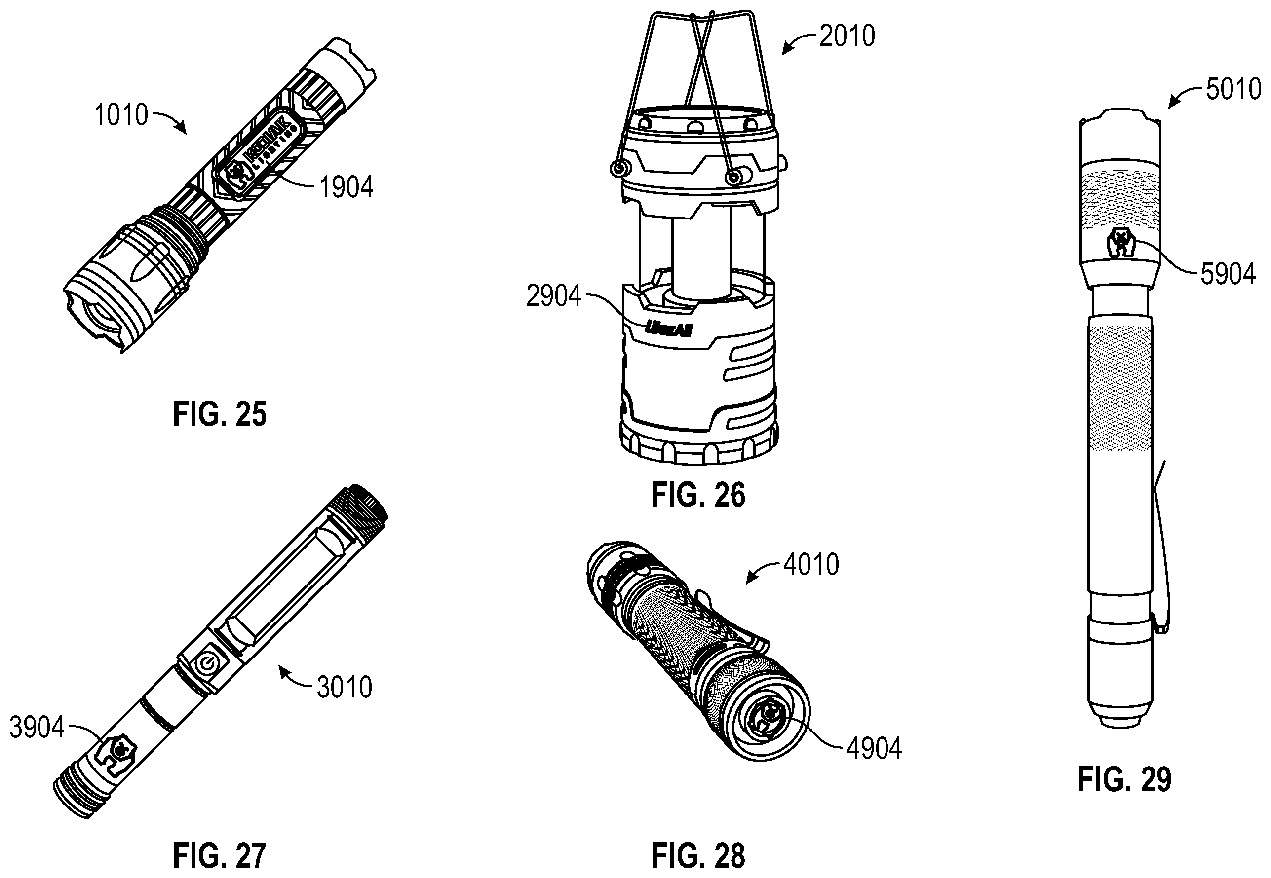 Patent US12422110 Figure 16 – Portable lighting device with an illuminated indicia