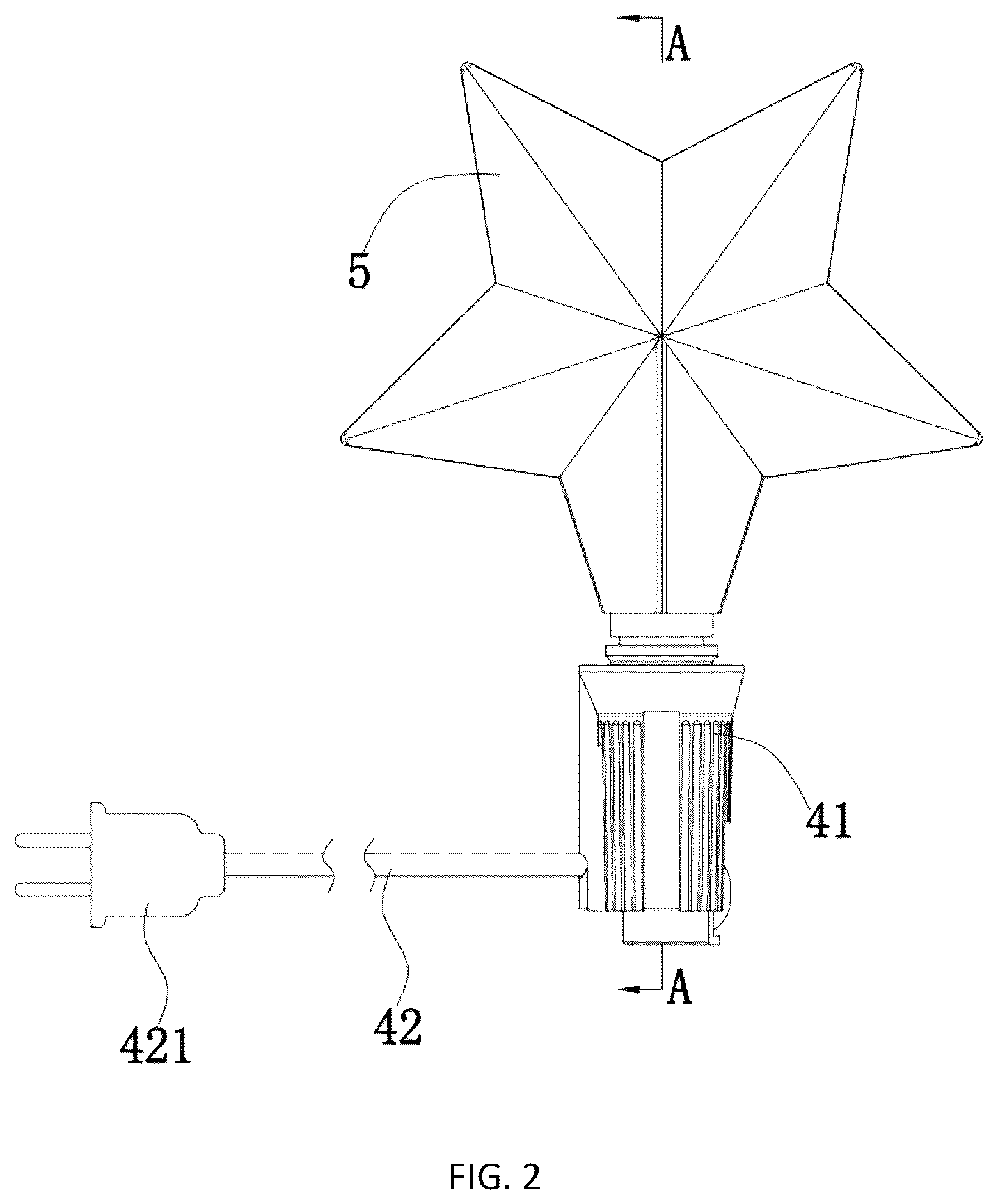 Patent US12422111 Figure 2 – Light string with replaceable decorative covers