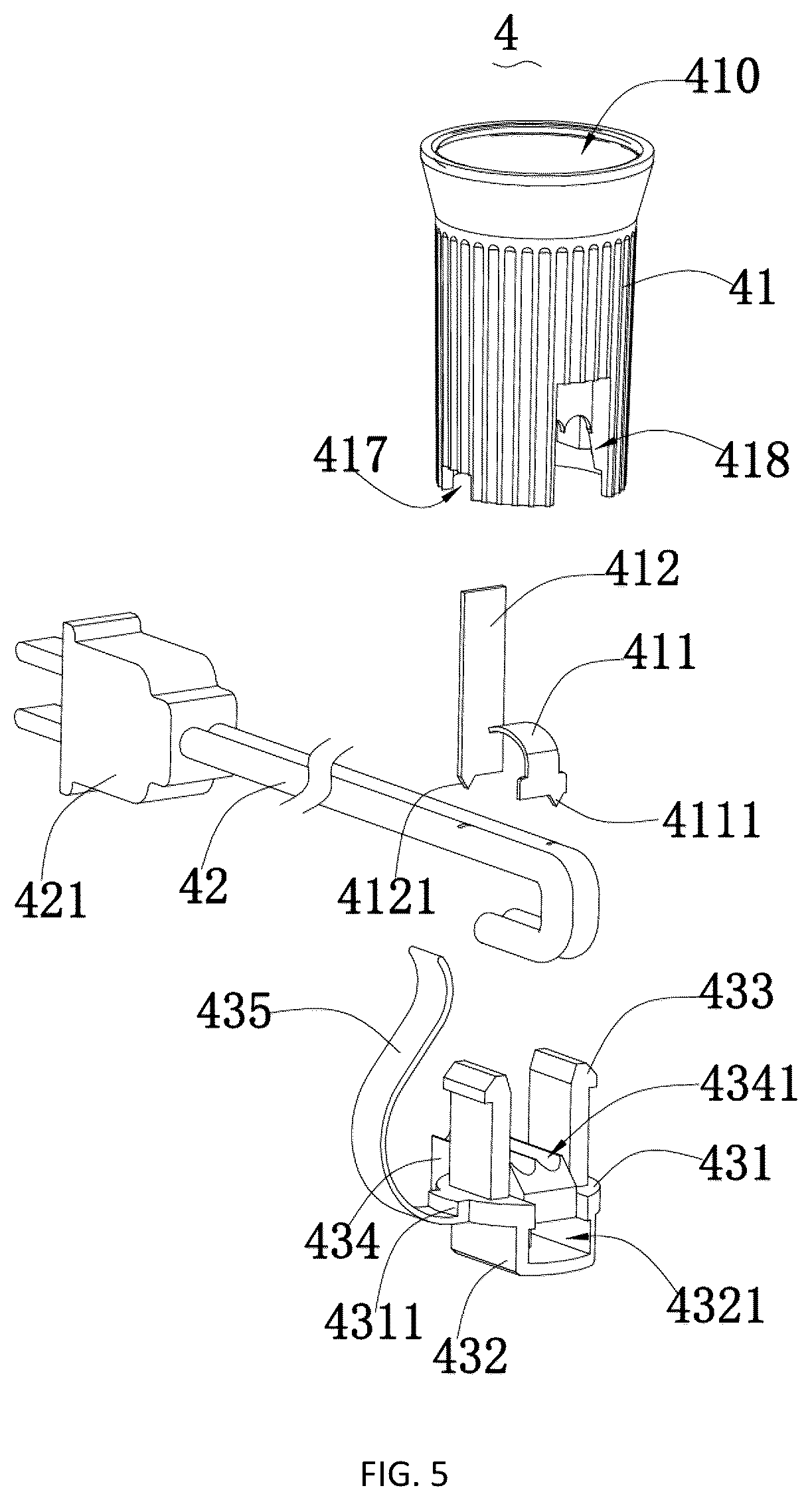 Patent US12422111 Figure 5 – Light string with replaceable decorative covers
