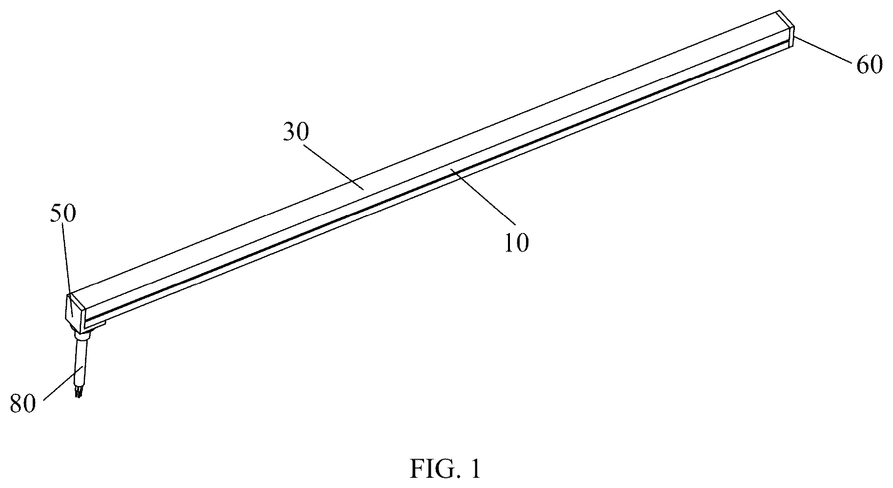 Patent US12422112 Figure 1 – Multi-angle bendable neon light and processing method therefor