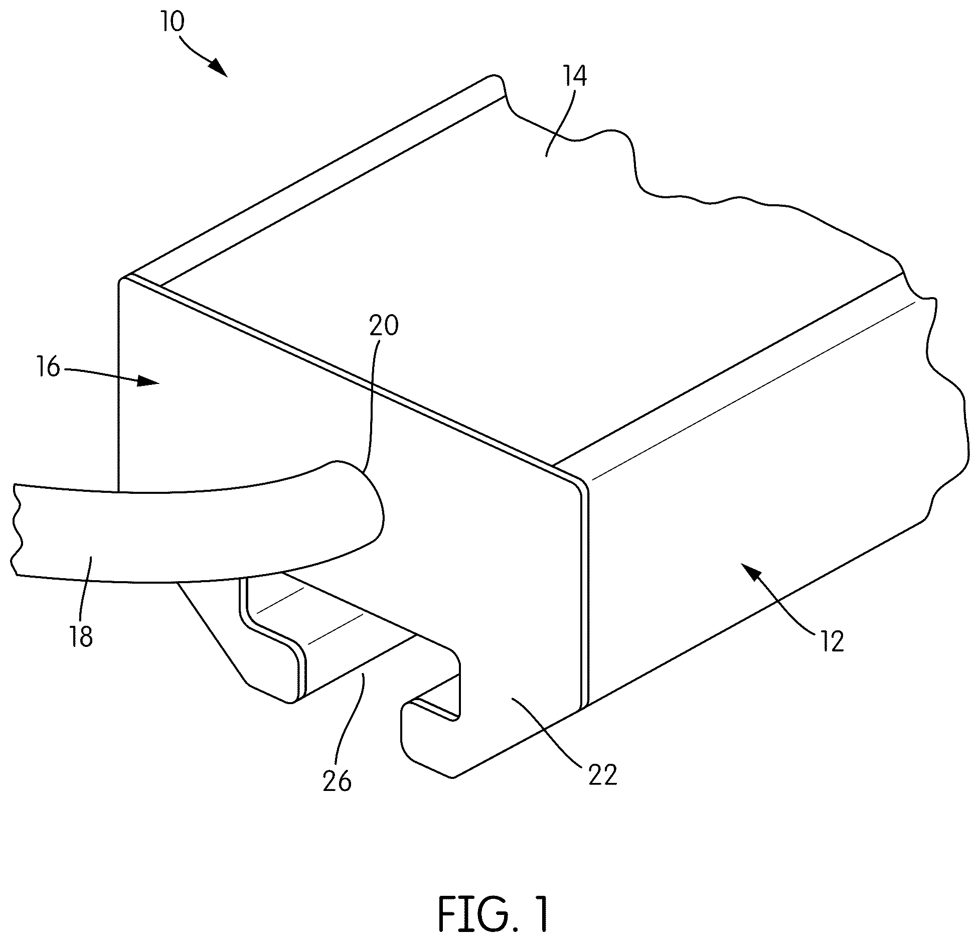 Patent US12422113 Figure 1 – Endcap and method for making luminaire with endcap