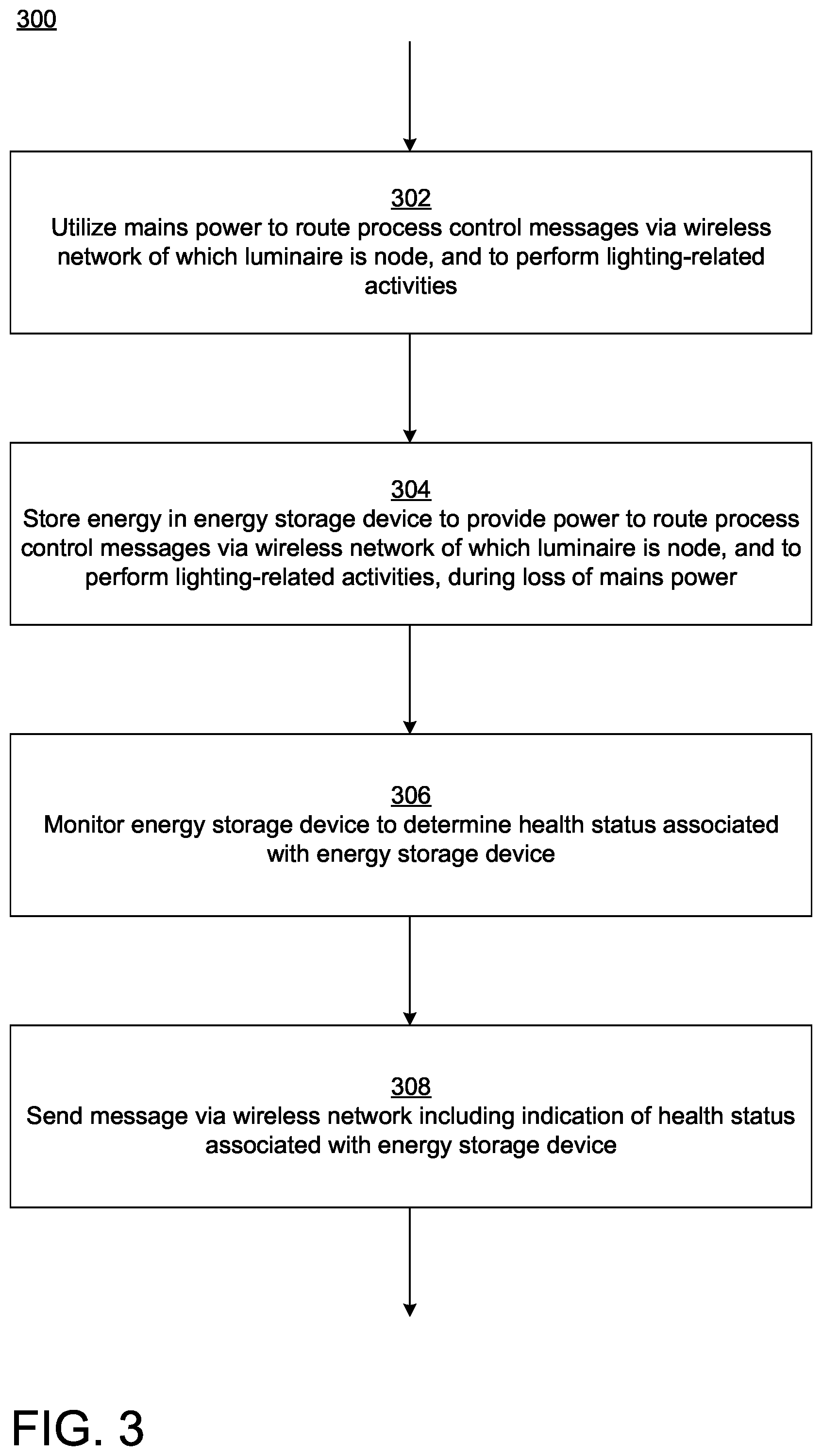Patent US12422116 Figure 3 – Hazardous area lighting with emergency power back up and wireless communications