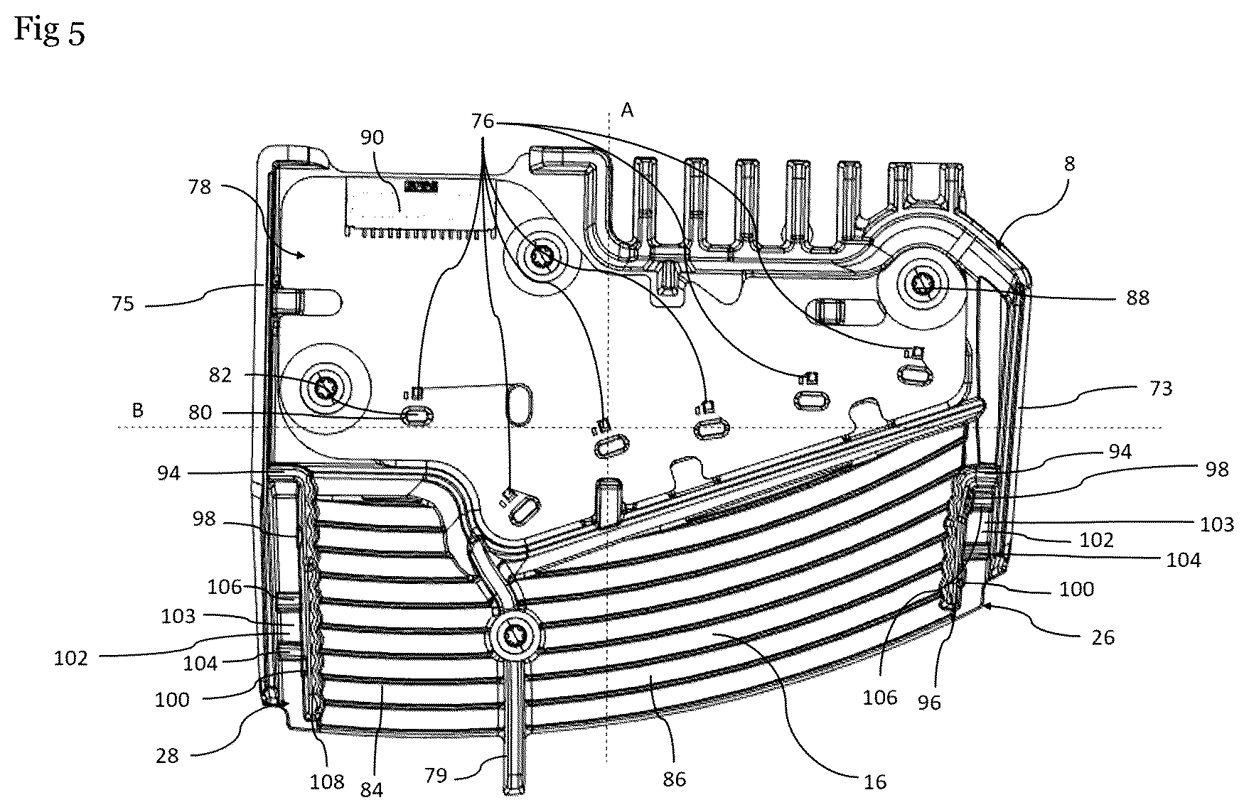 Patent US12422121 Figure 3 – Optical element and light module of a motor vehicle equipped with such an optical element